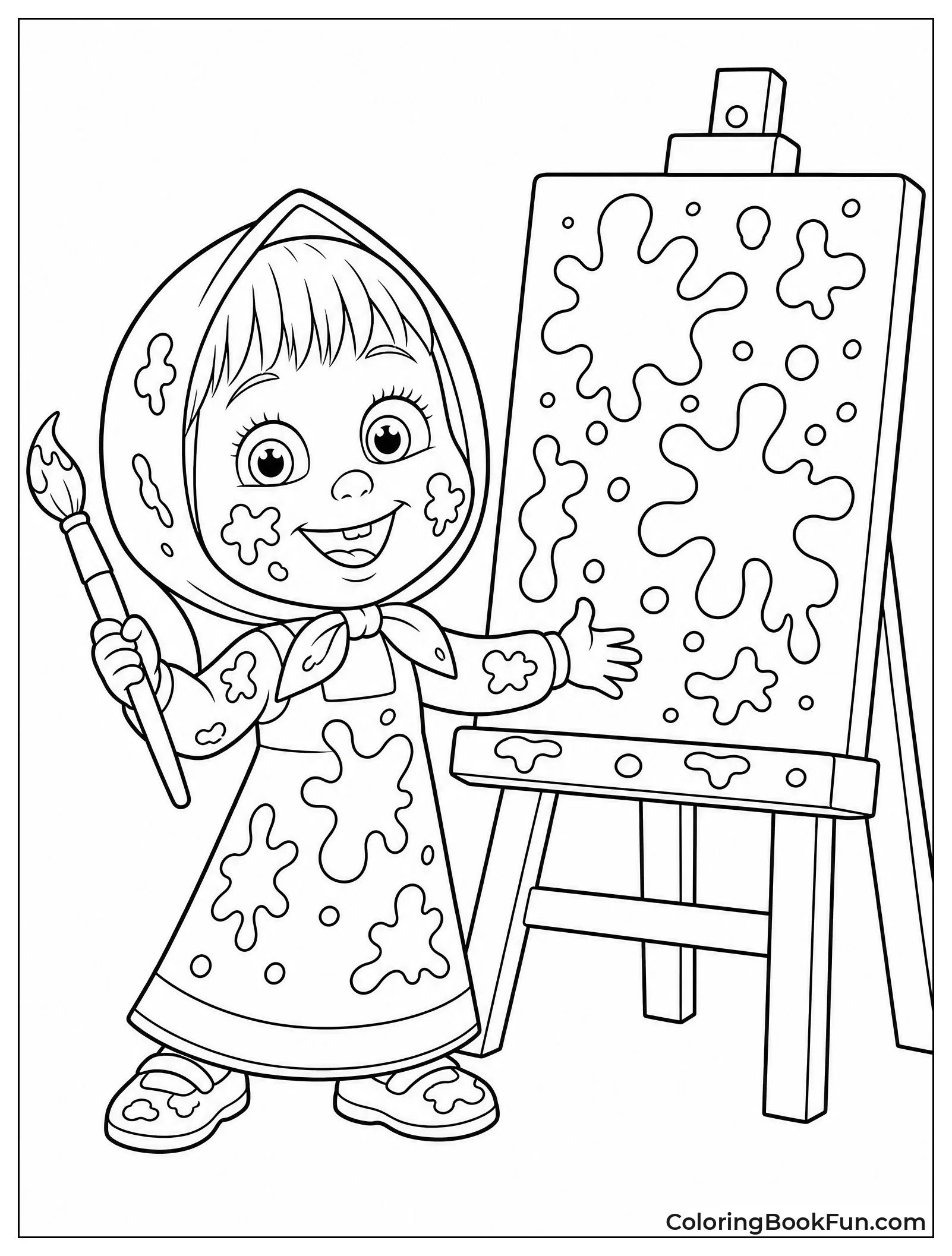 Masha Paints Colorful Masterpiece