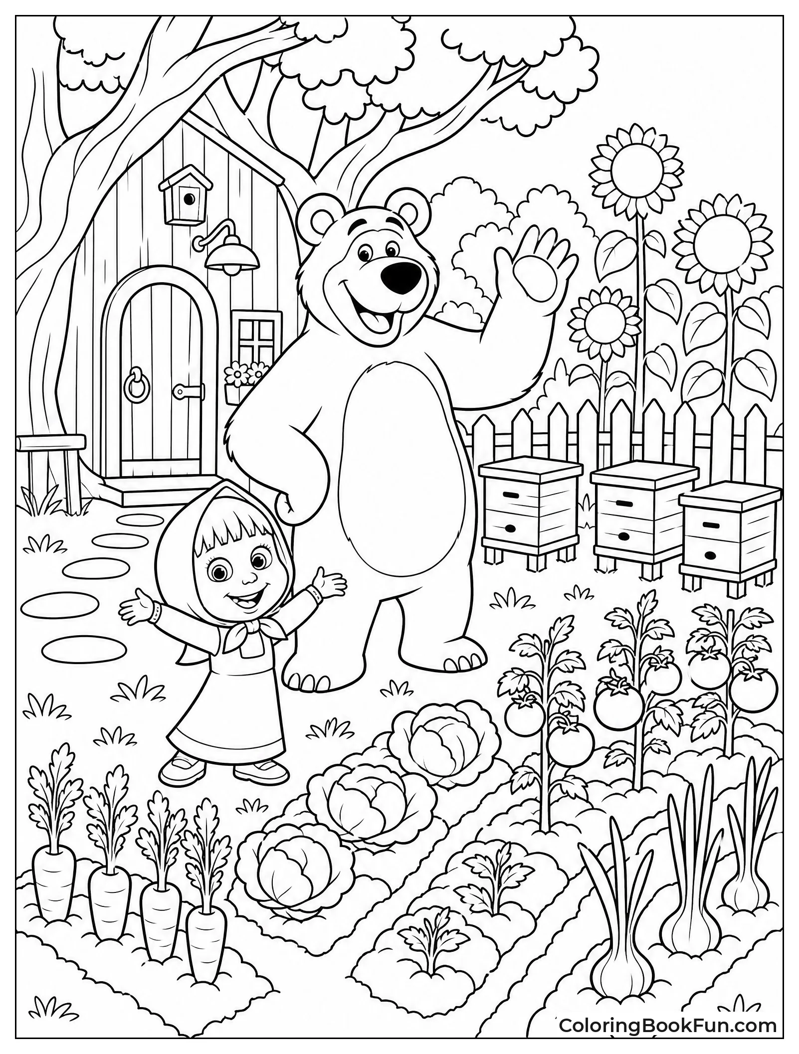 Bear Tends Magical Garden