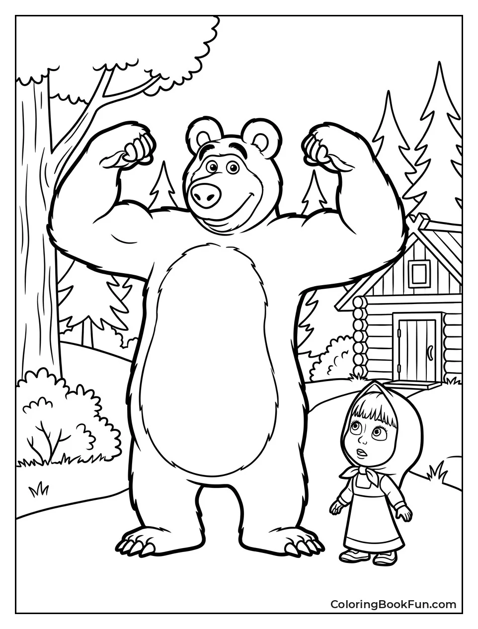 Black Bear Shows Off Muscles