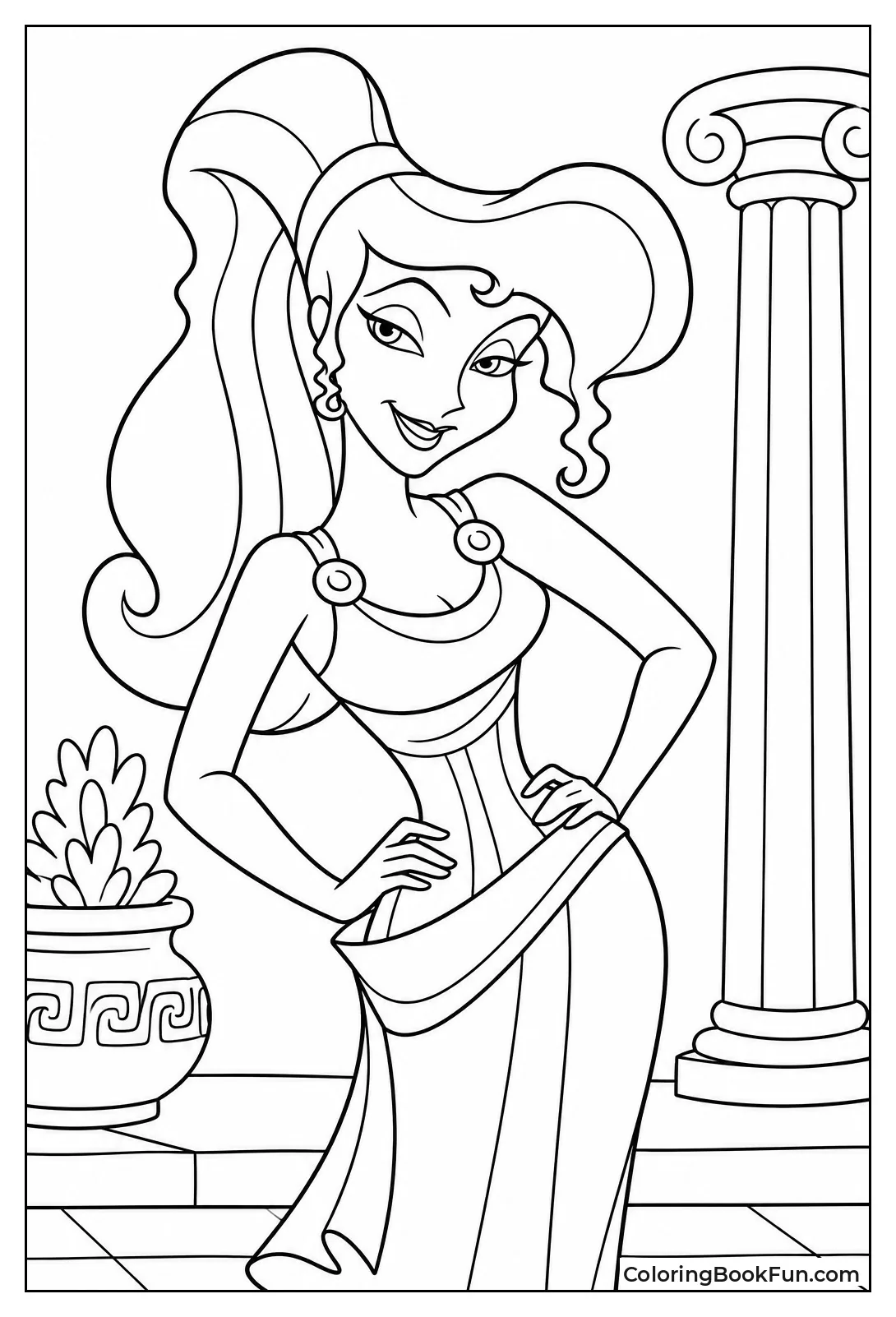 Megara Smiling in Classic Dress