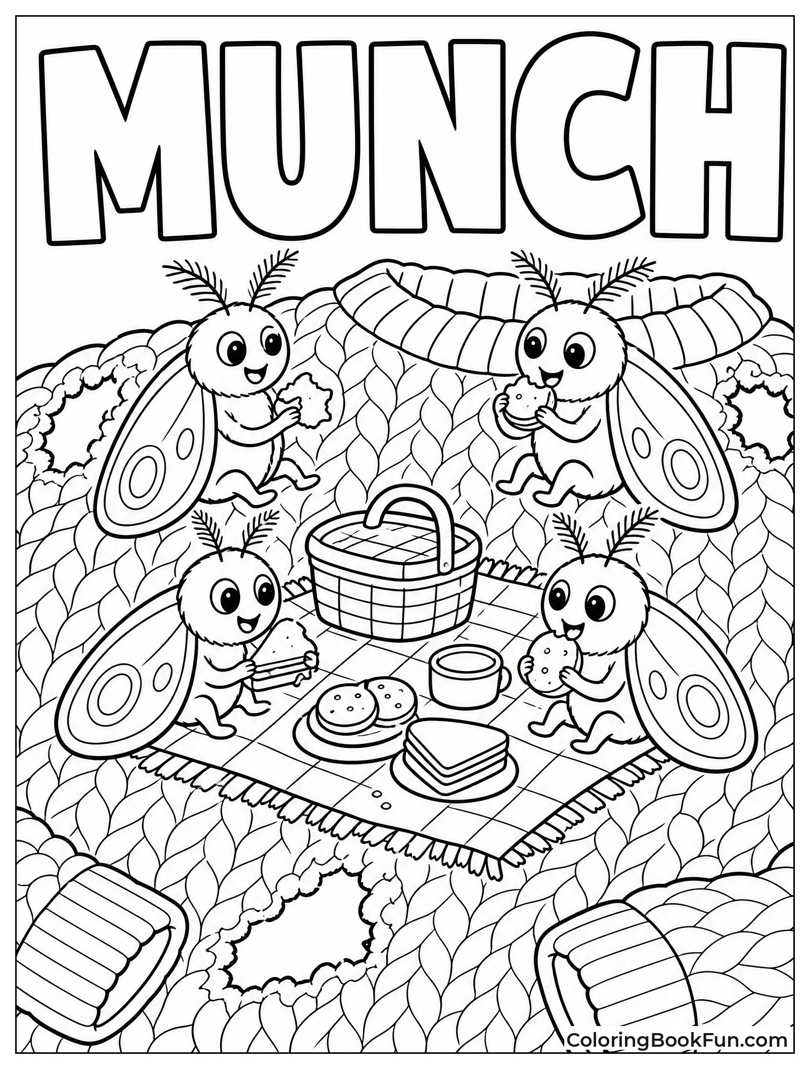 Tiny Moths Having Sweater Picnic