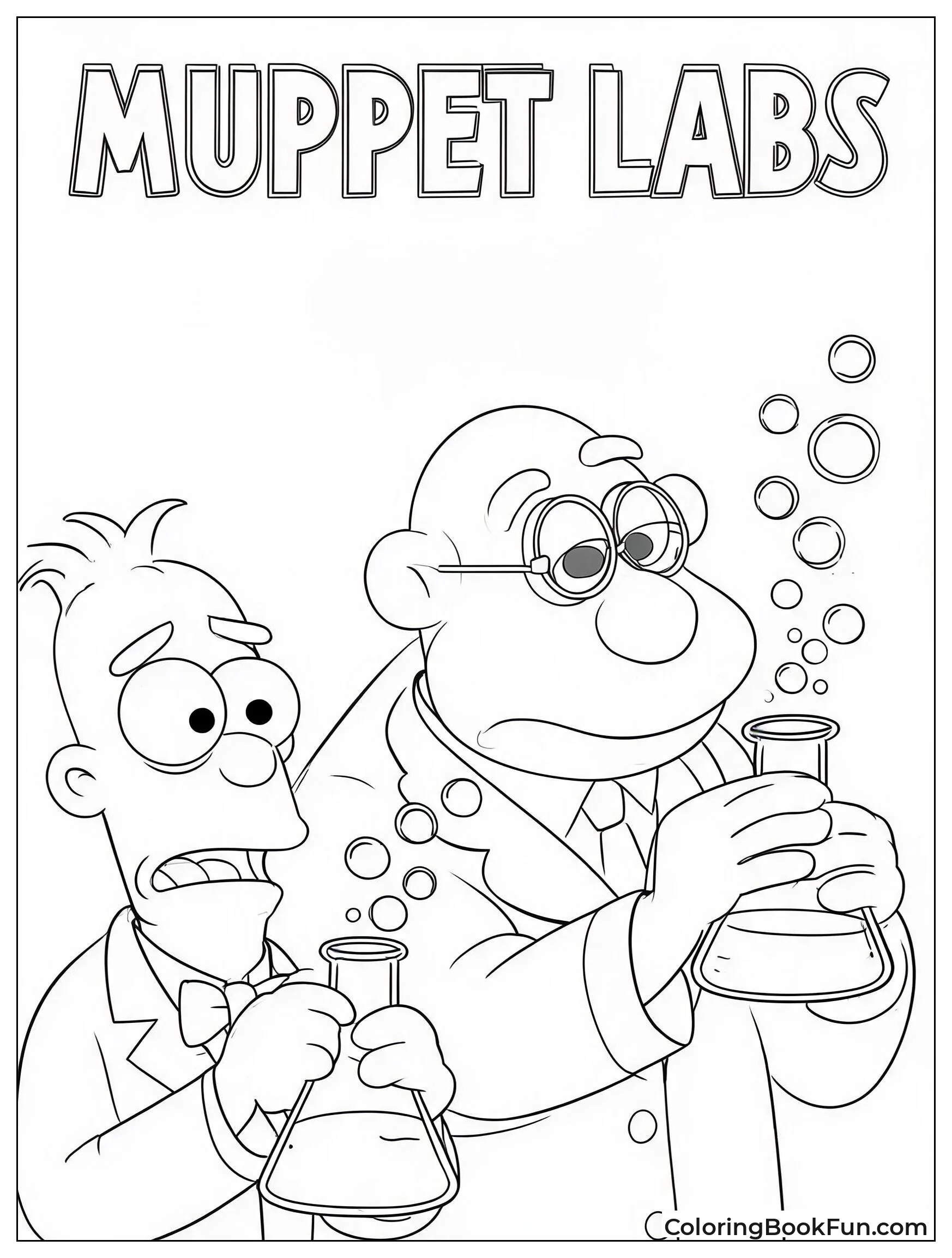 Beaker Assisting in Muppet Lab
