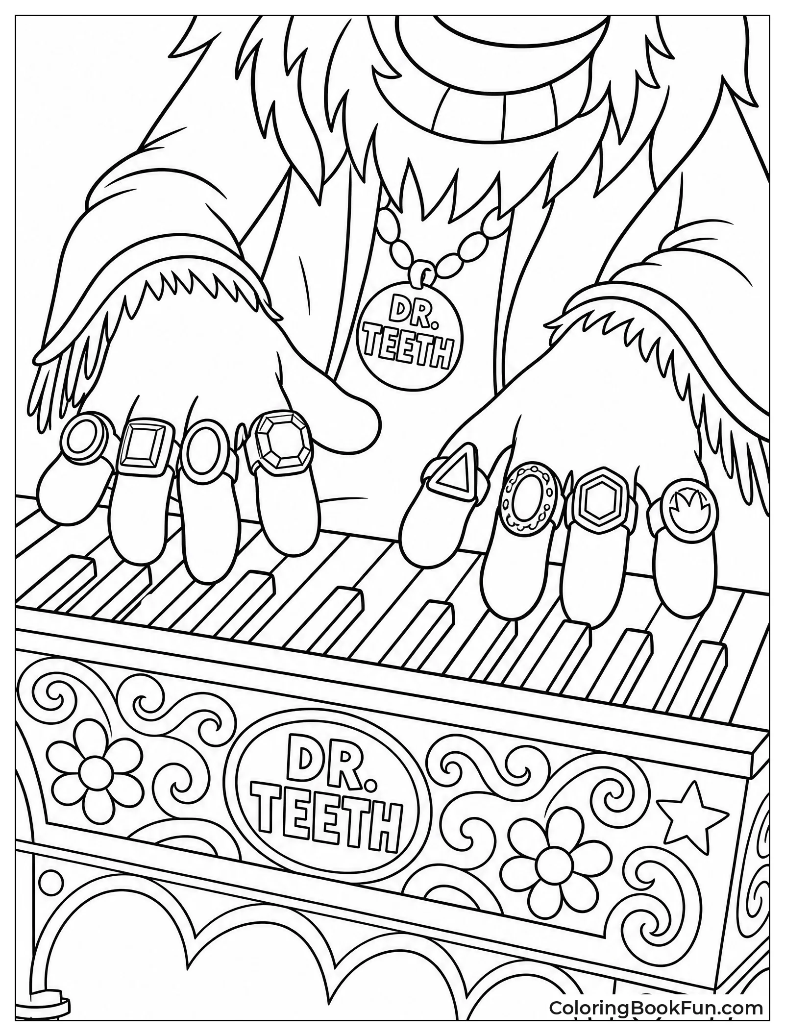 Dr Teeth Playing Colorful Keyboard
