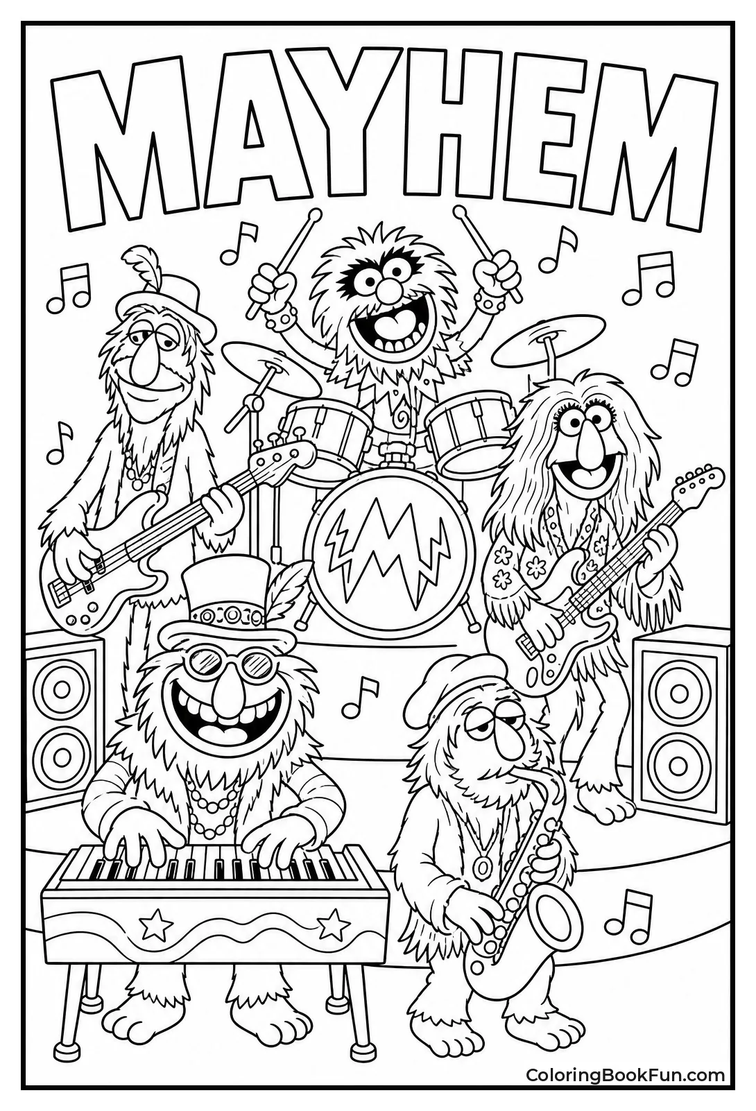 Electric Mayhem Band Rocking on Stage