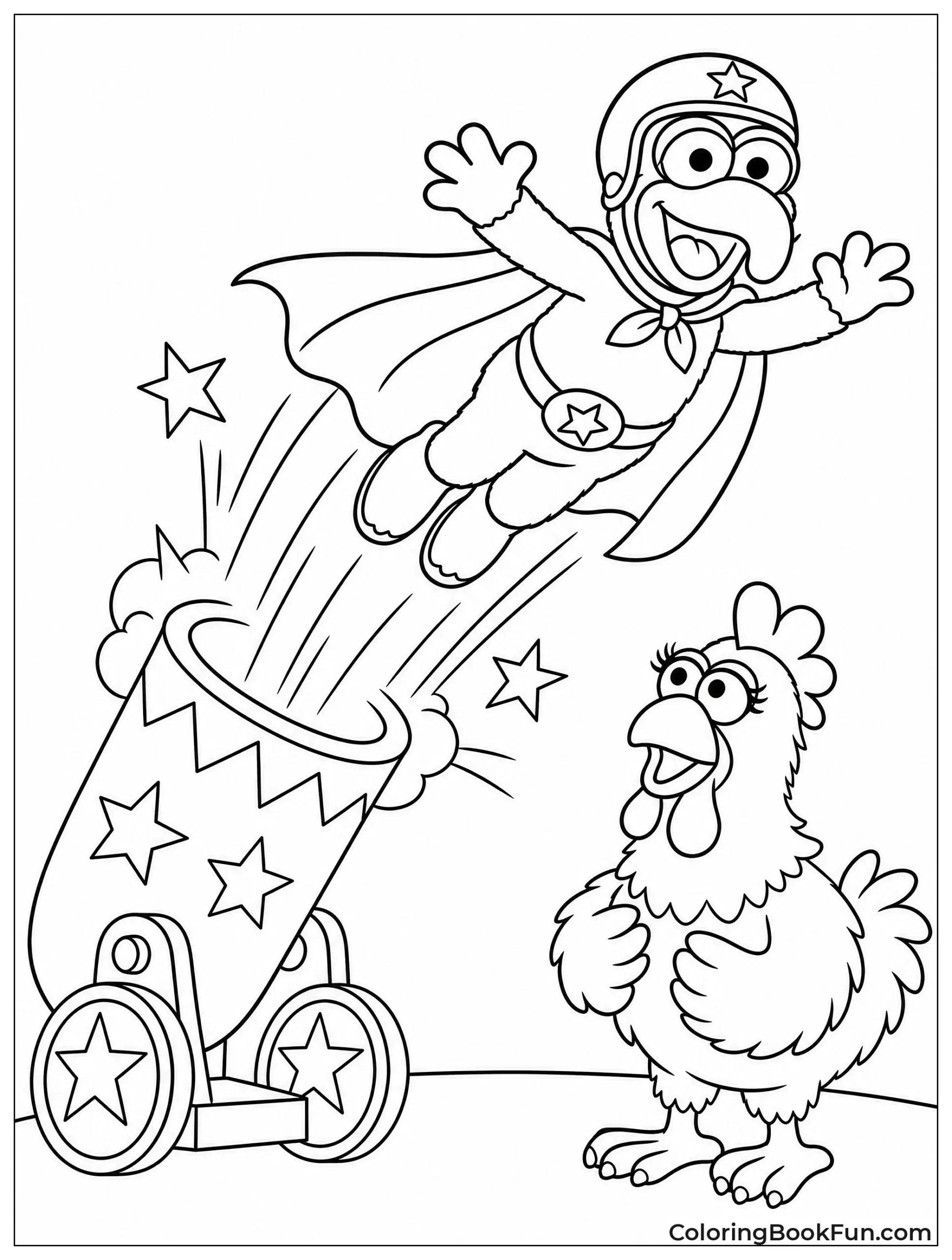 Gonzo Flying Out of Cannon