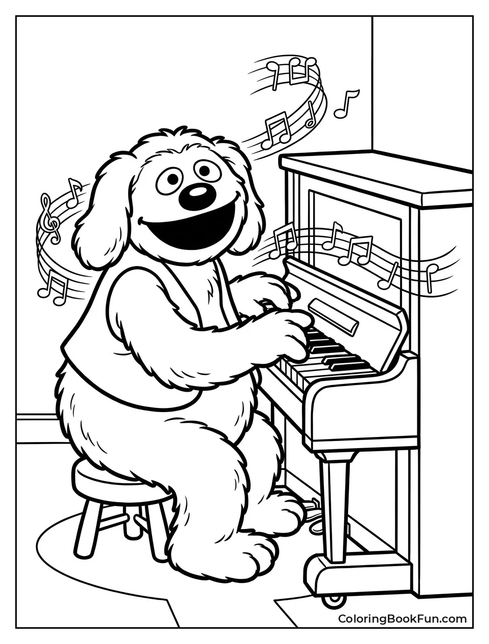 Rowlf Playing Piano Happily