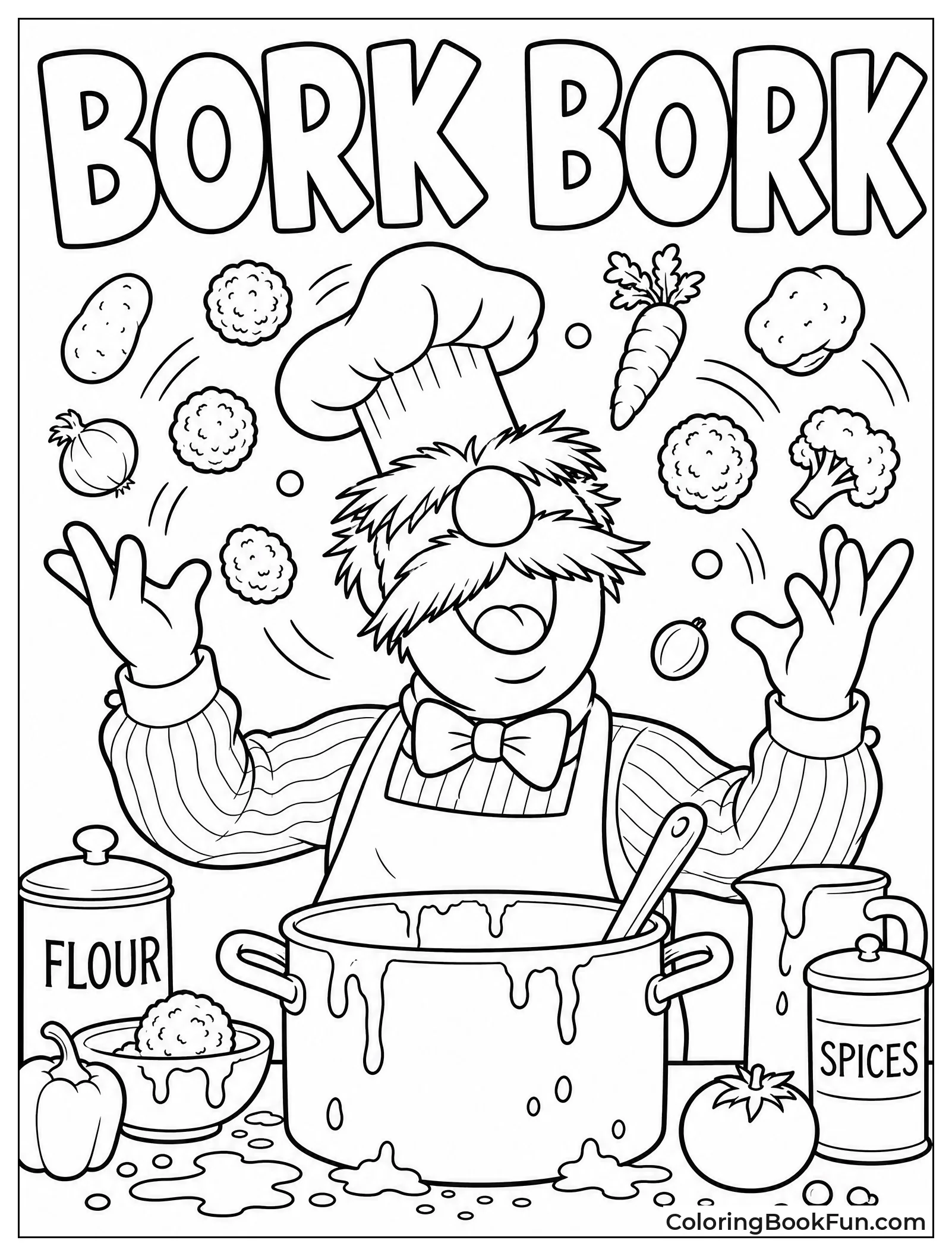 Swedish Chef Tossing Food in Air