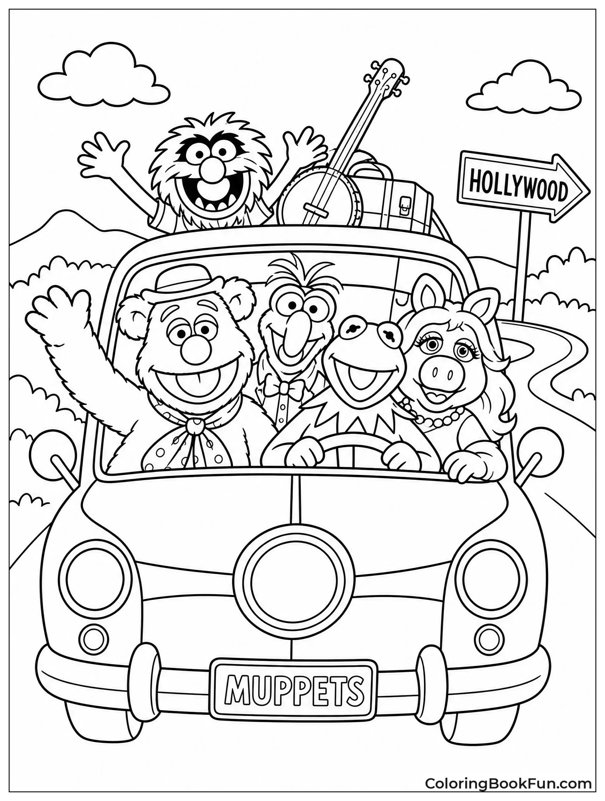 Muppets Driving in Car