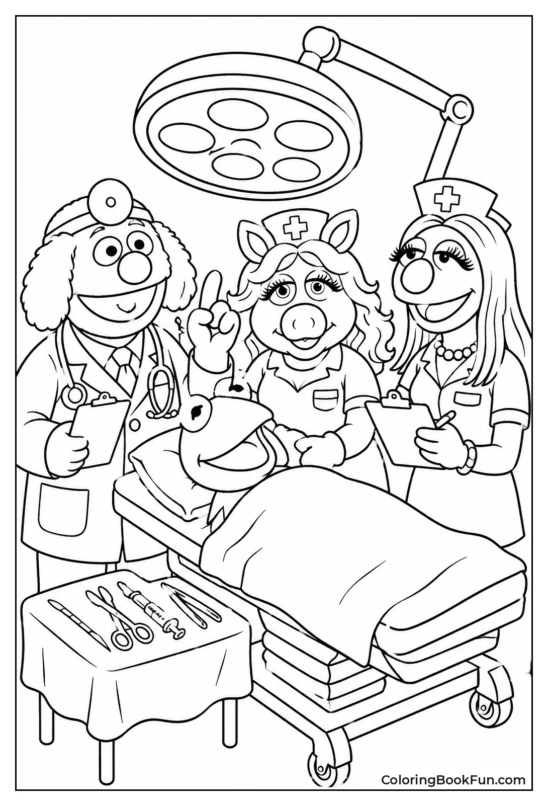 Rowlf as Doctor in Hospital