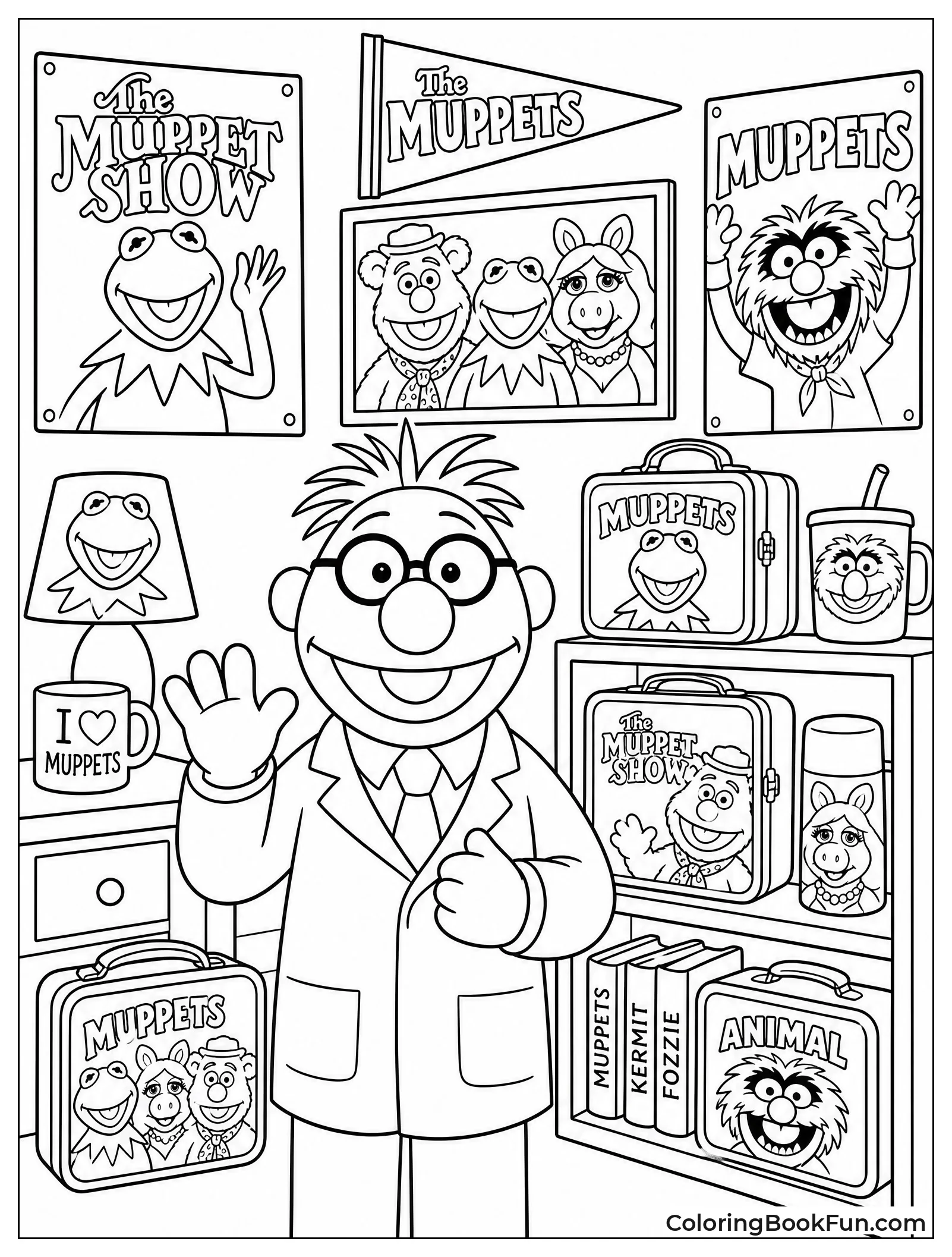 Walter in Room Full of Muppets