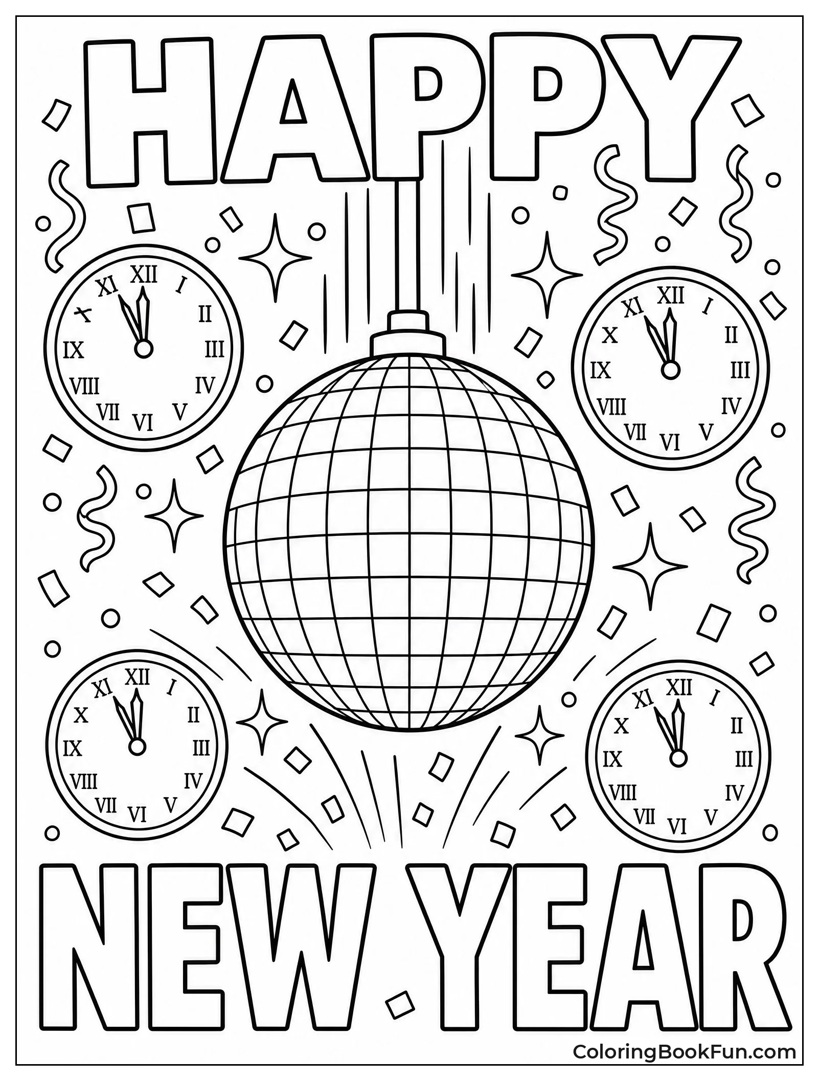 New Year Disco Ball Drop