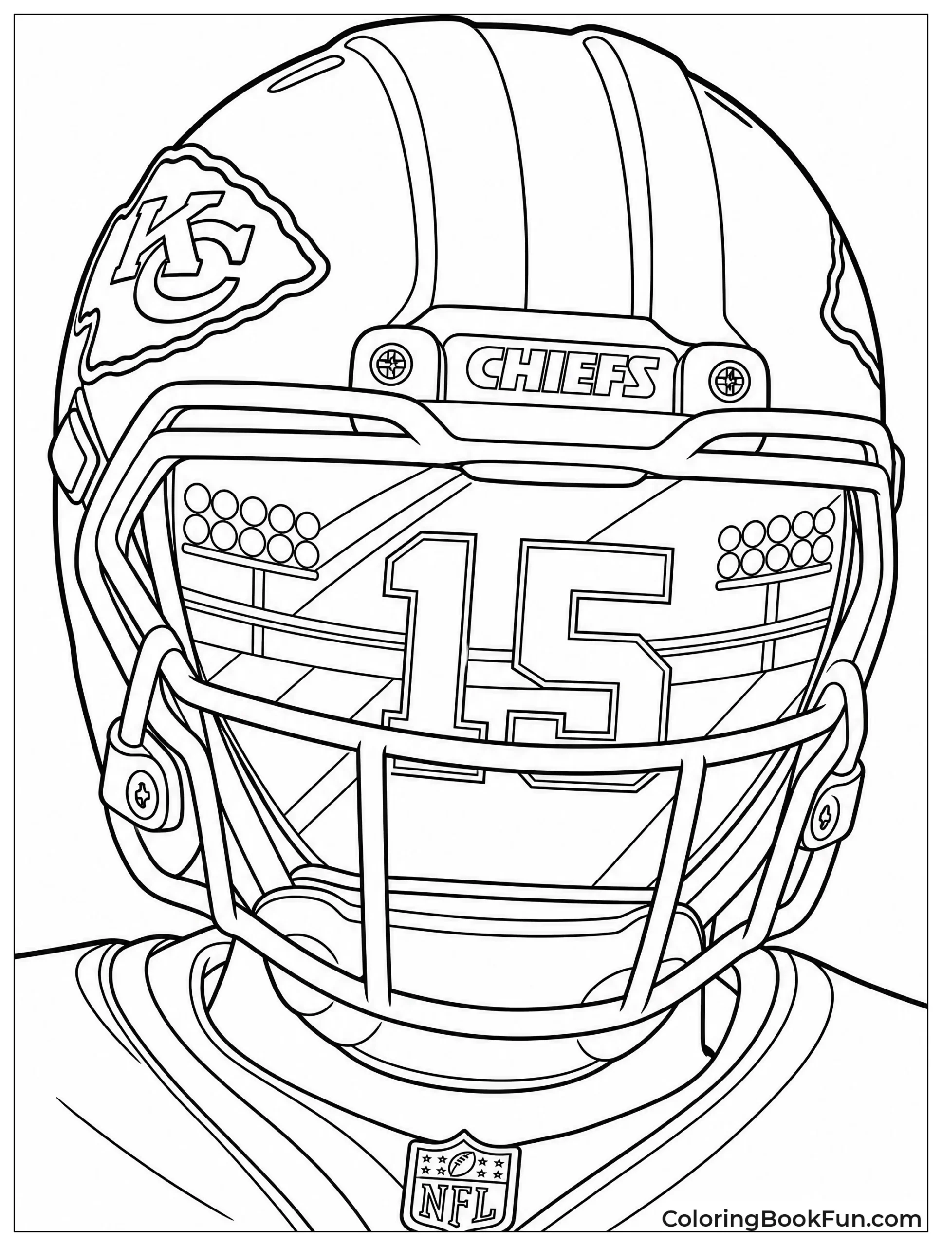 Chiefs Helmet Close Up