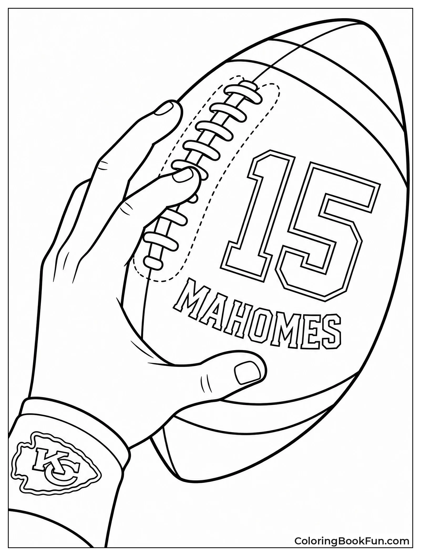 Football with Mahomes Grip
