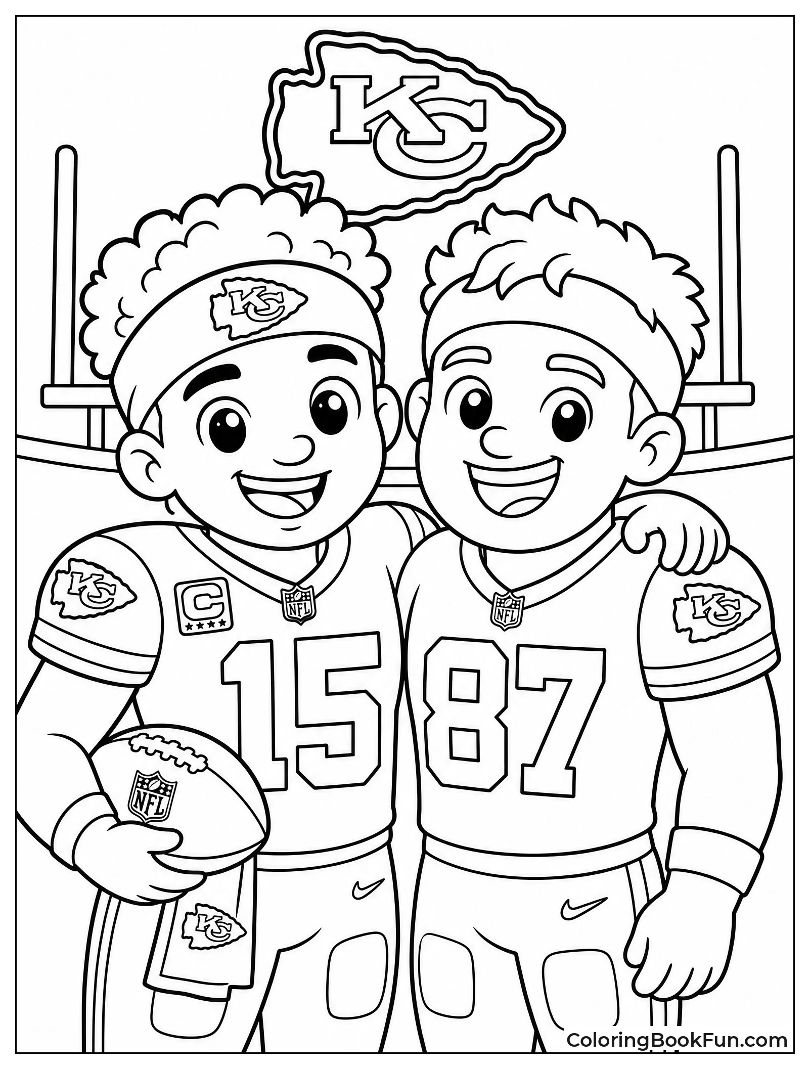 Cute Mahomes with Teammate