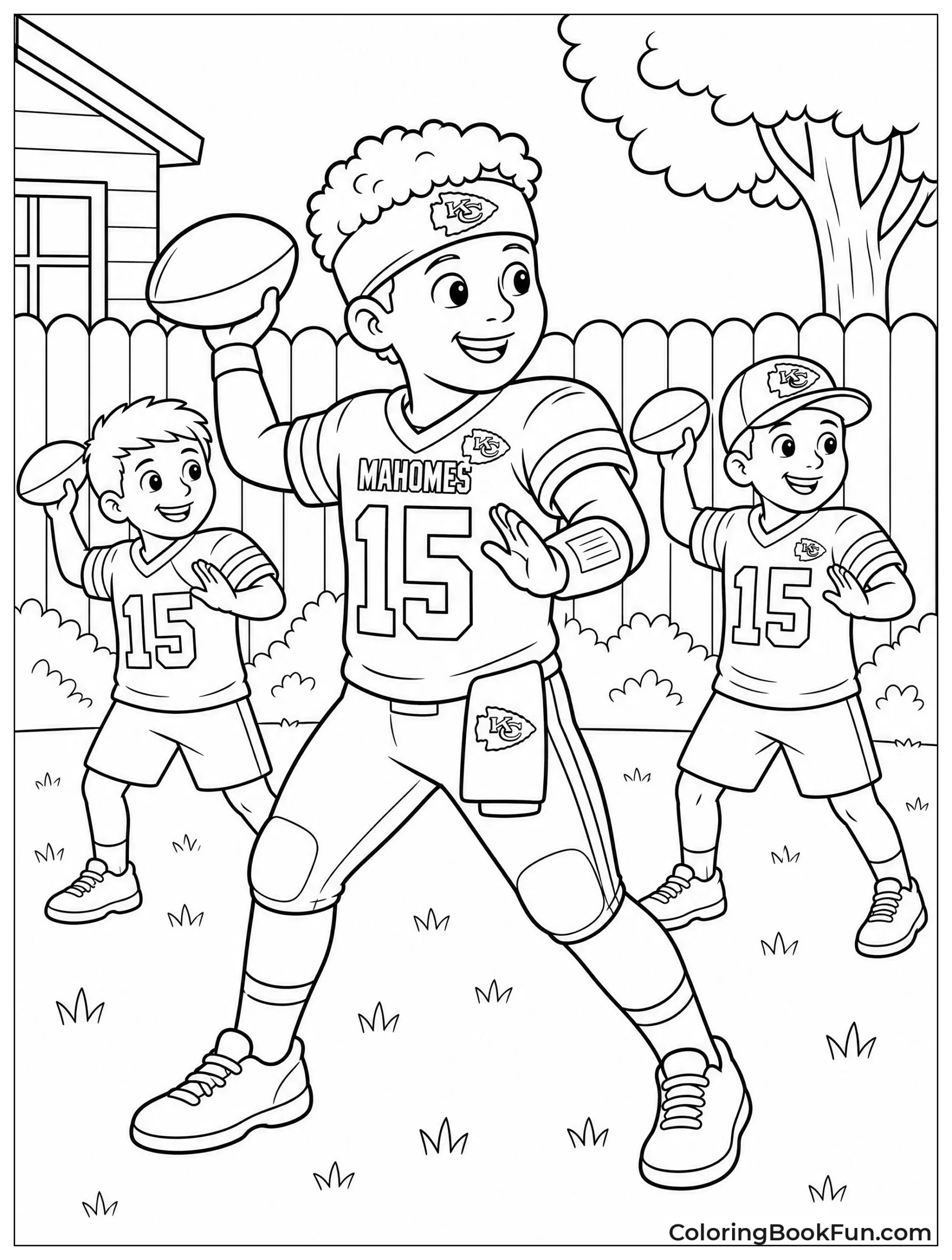 Kids Copying Mahomes Throw