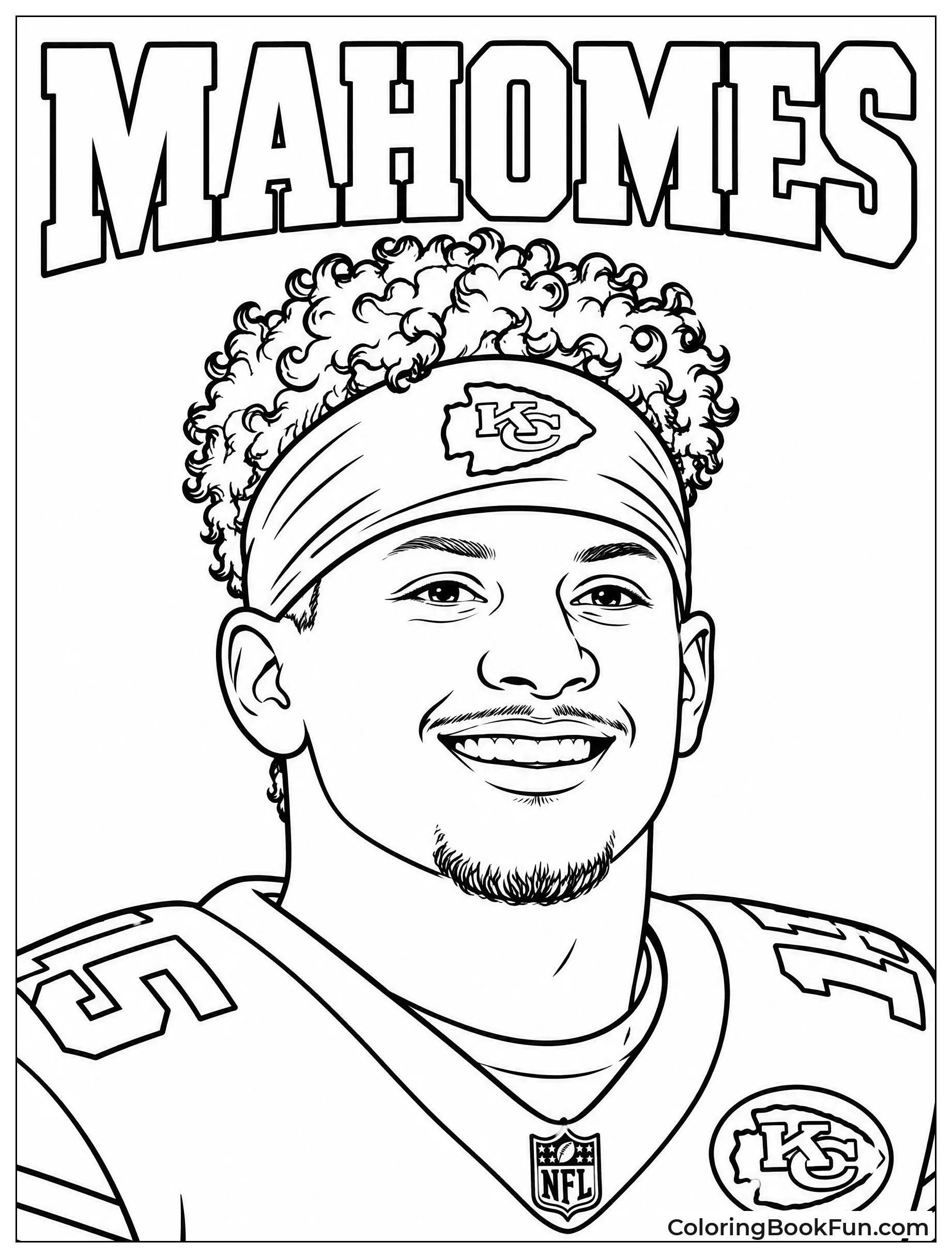 Mahomes Smiling in Uniform