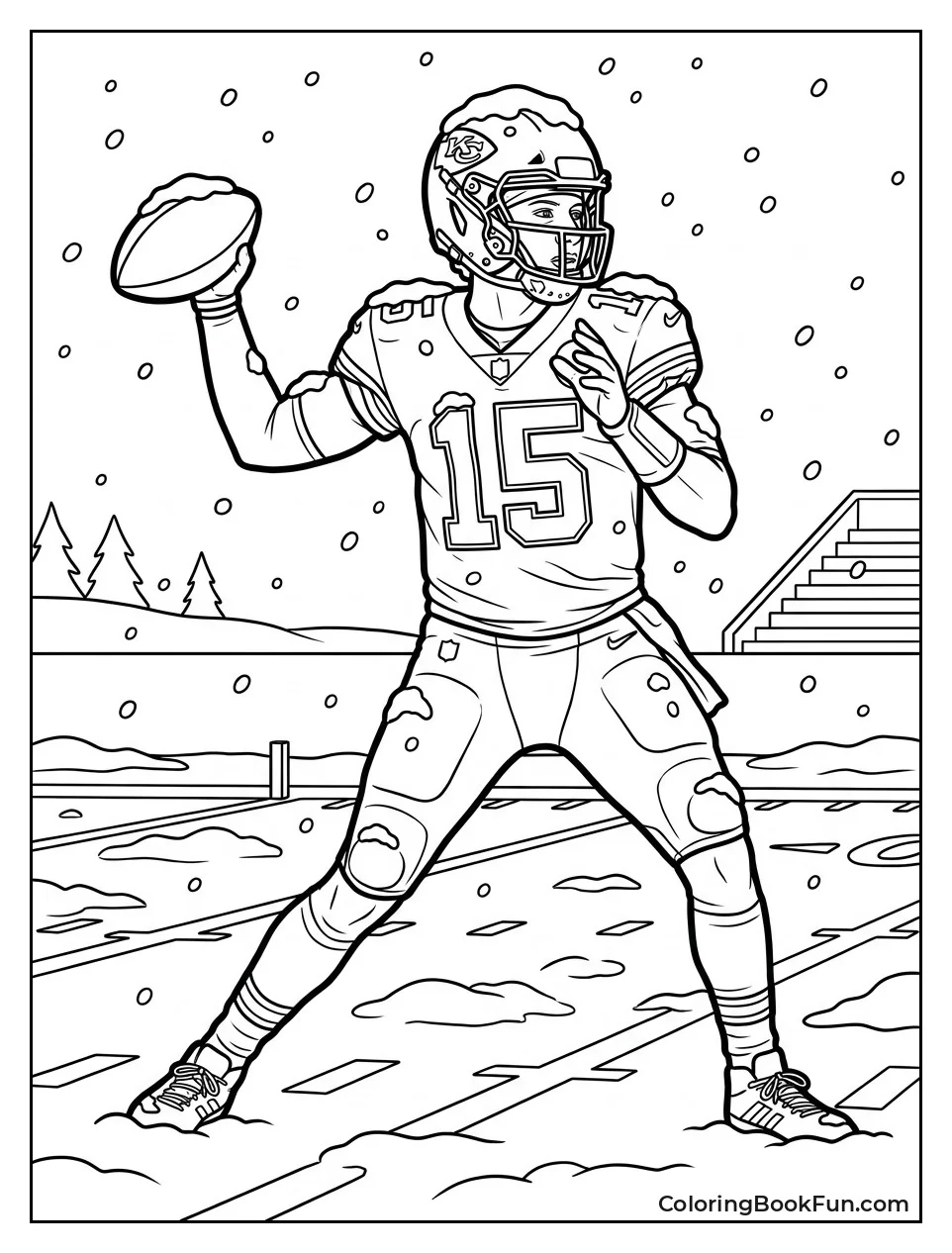 Mahomes Playing in Snow