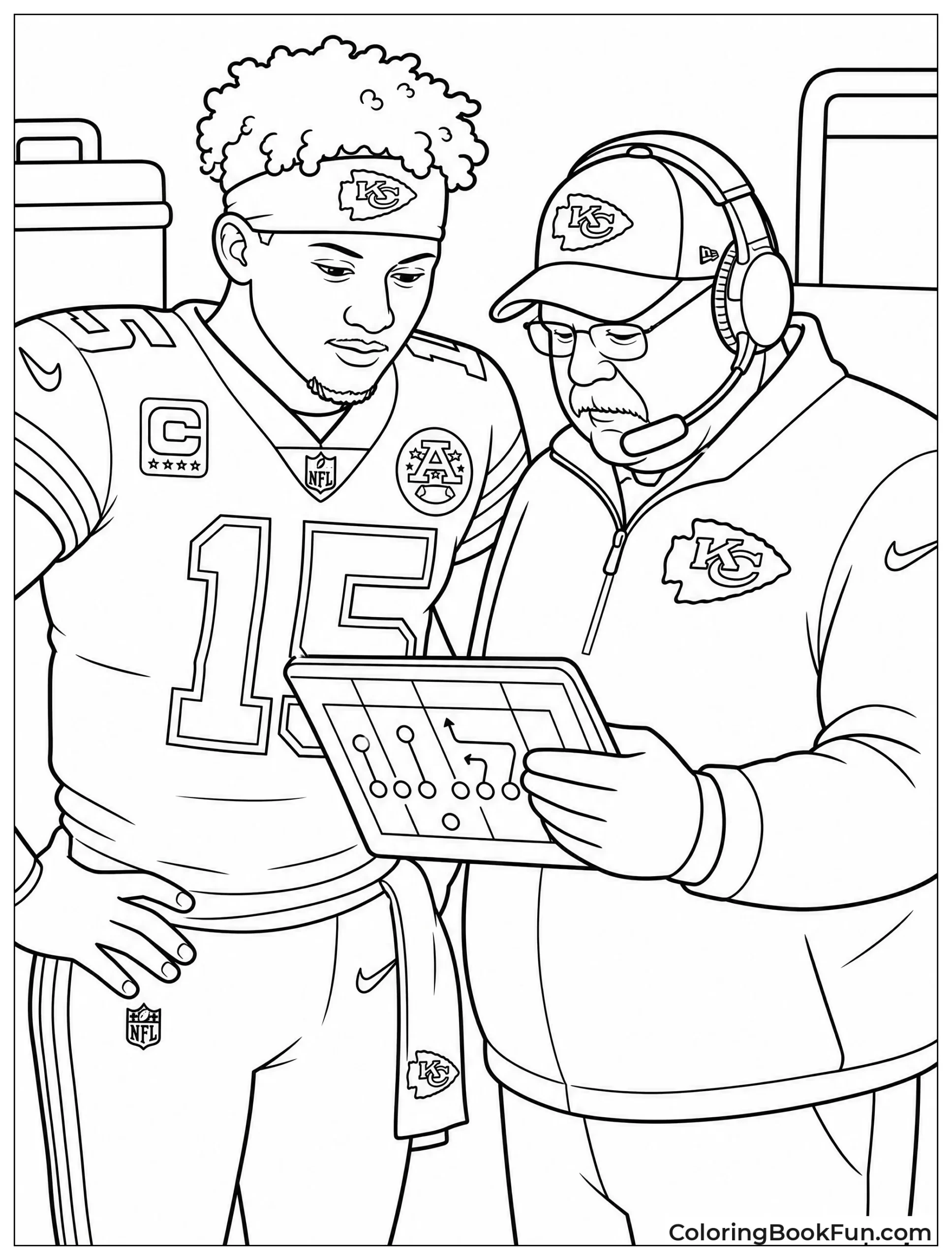 Mahomes Talking with Coach