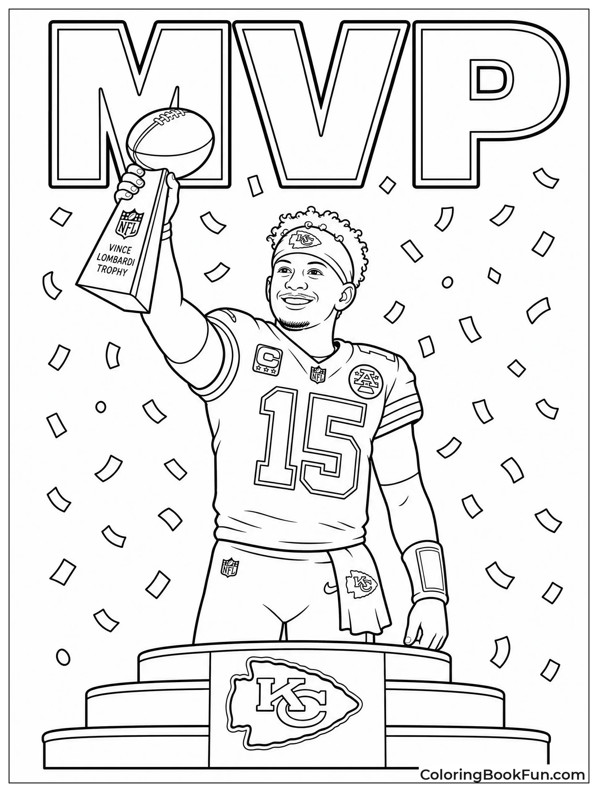 Mahomes Lifting Trophy High
