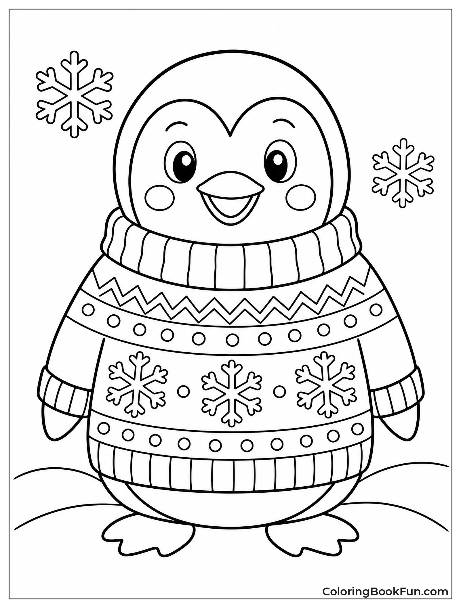 Penguin Wearing a Cozy Sweater