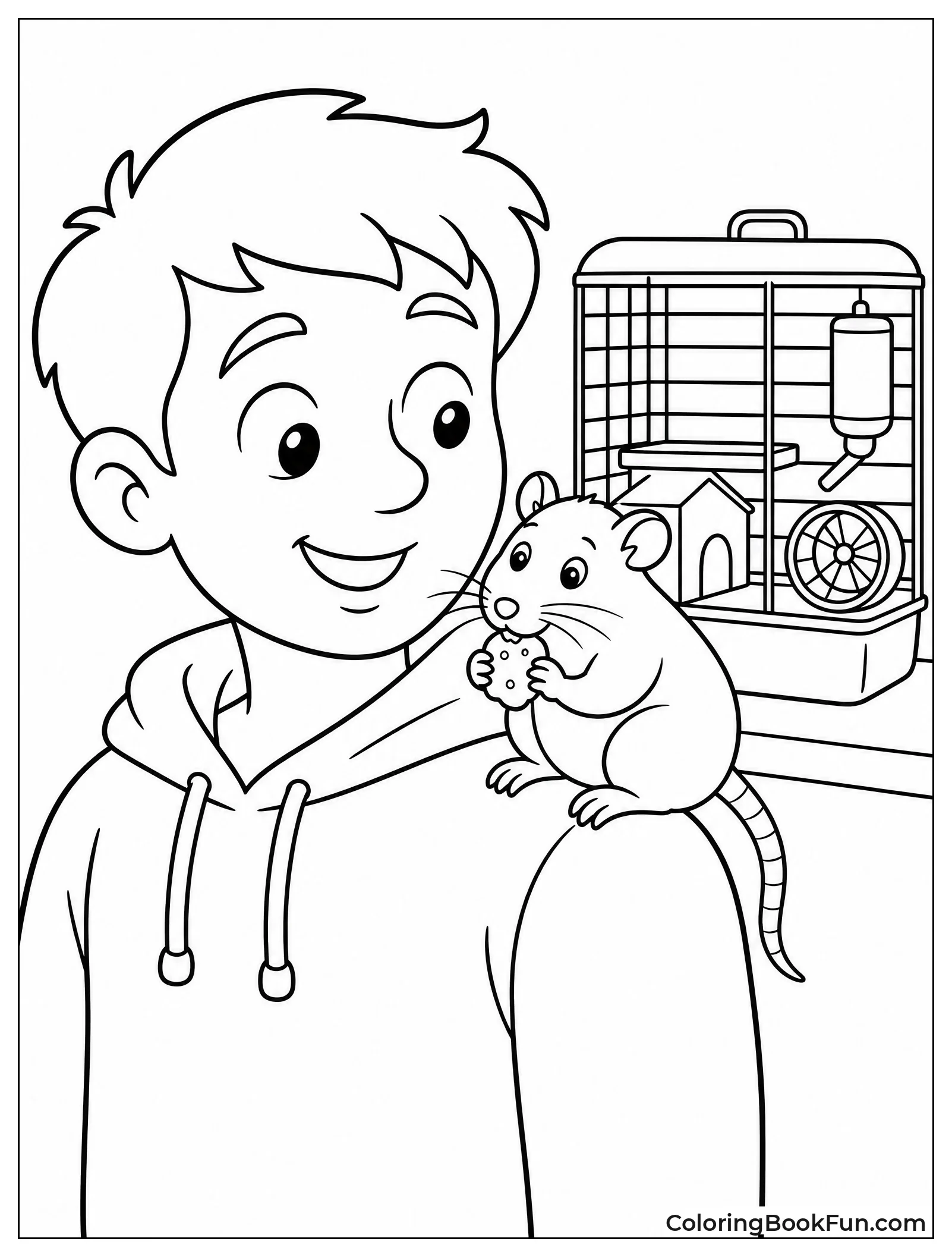 Pet Rat on a Shoulder
