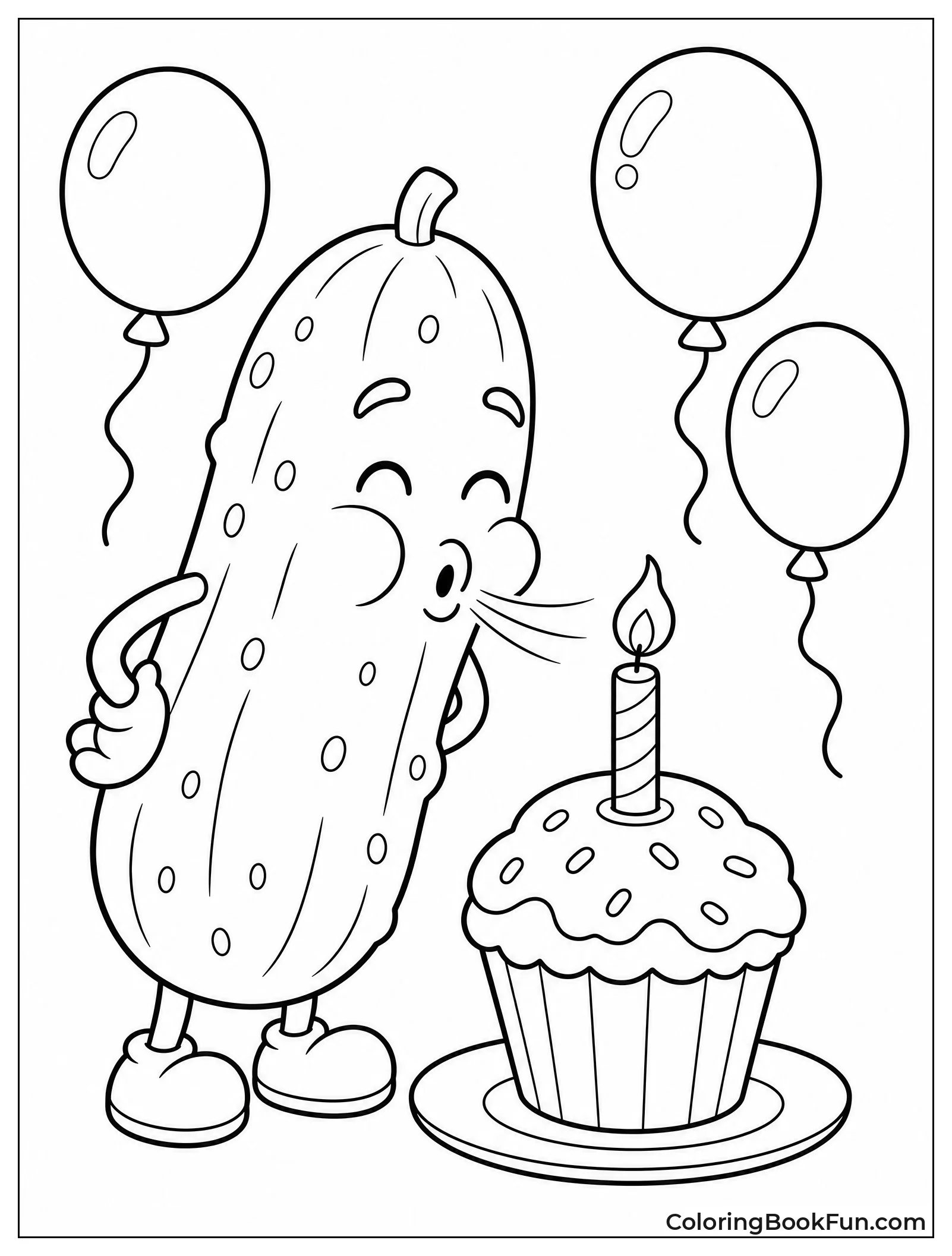 Pickle Blows Out Birthday Candle