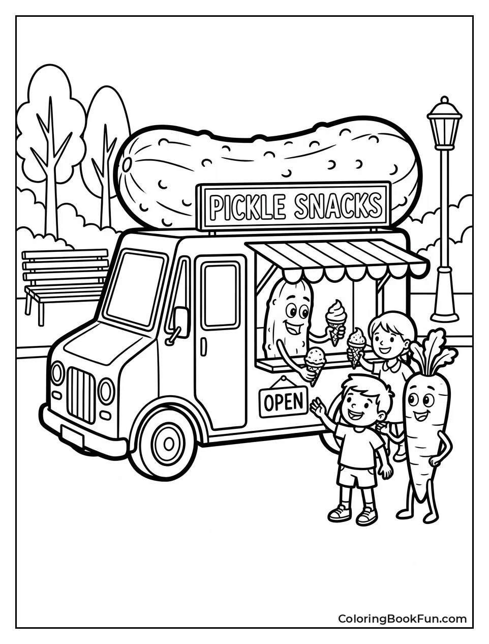 Pickle Shaped Food Truck