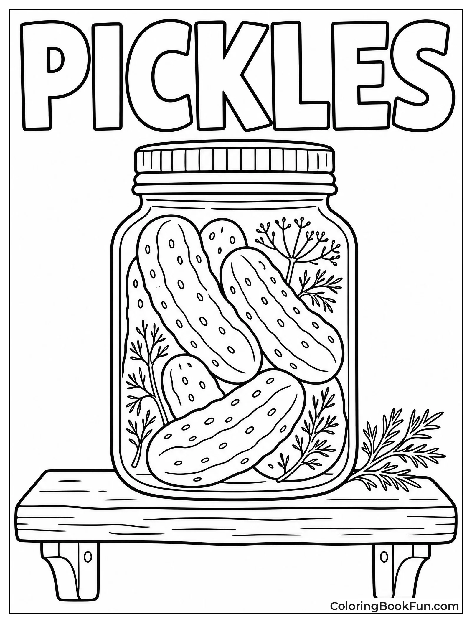 Pickle Jar on Shelf