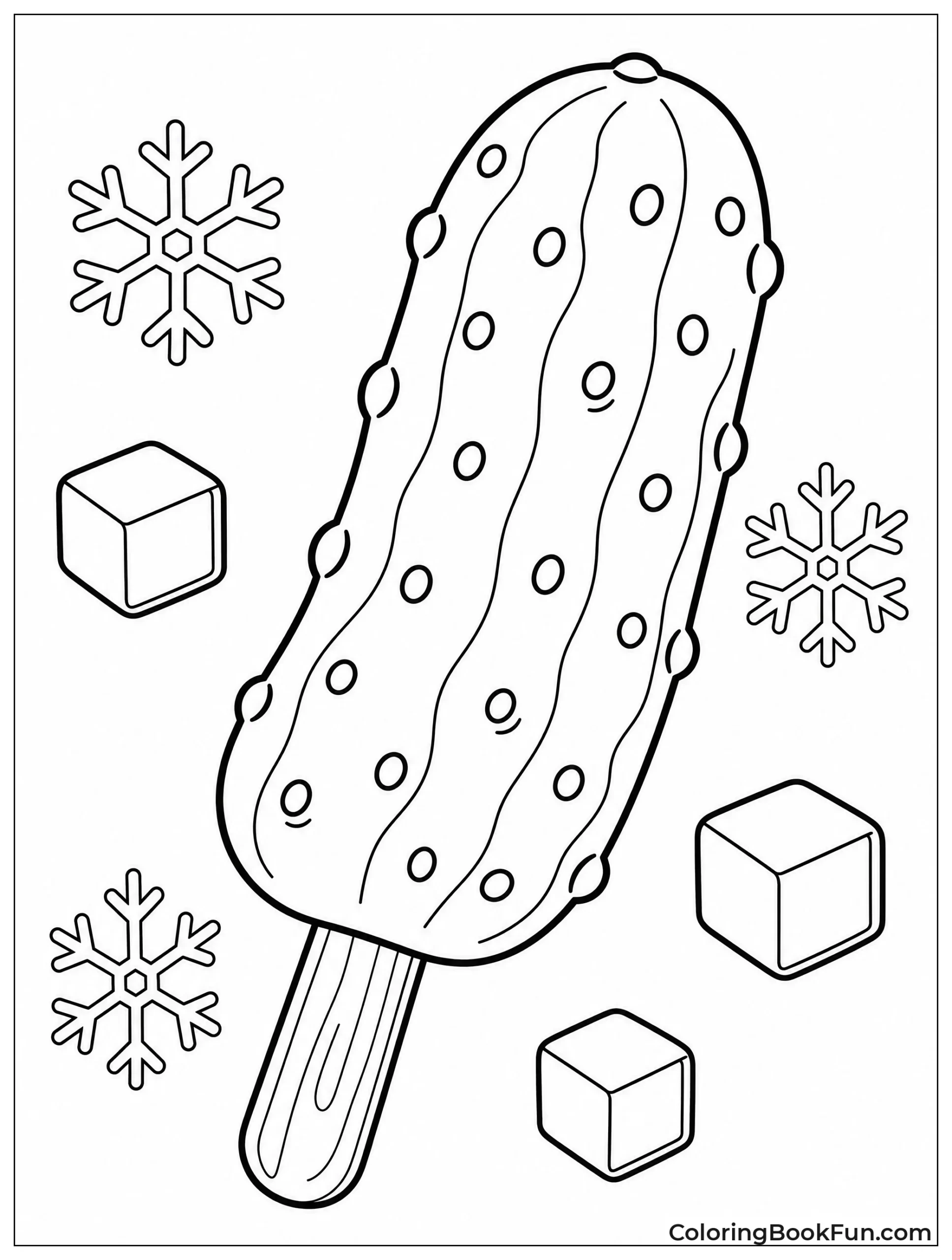 Pickle Shaped Frozen Popsicle