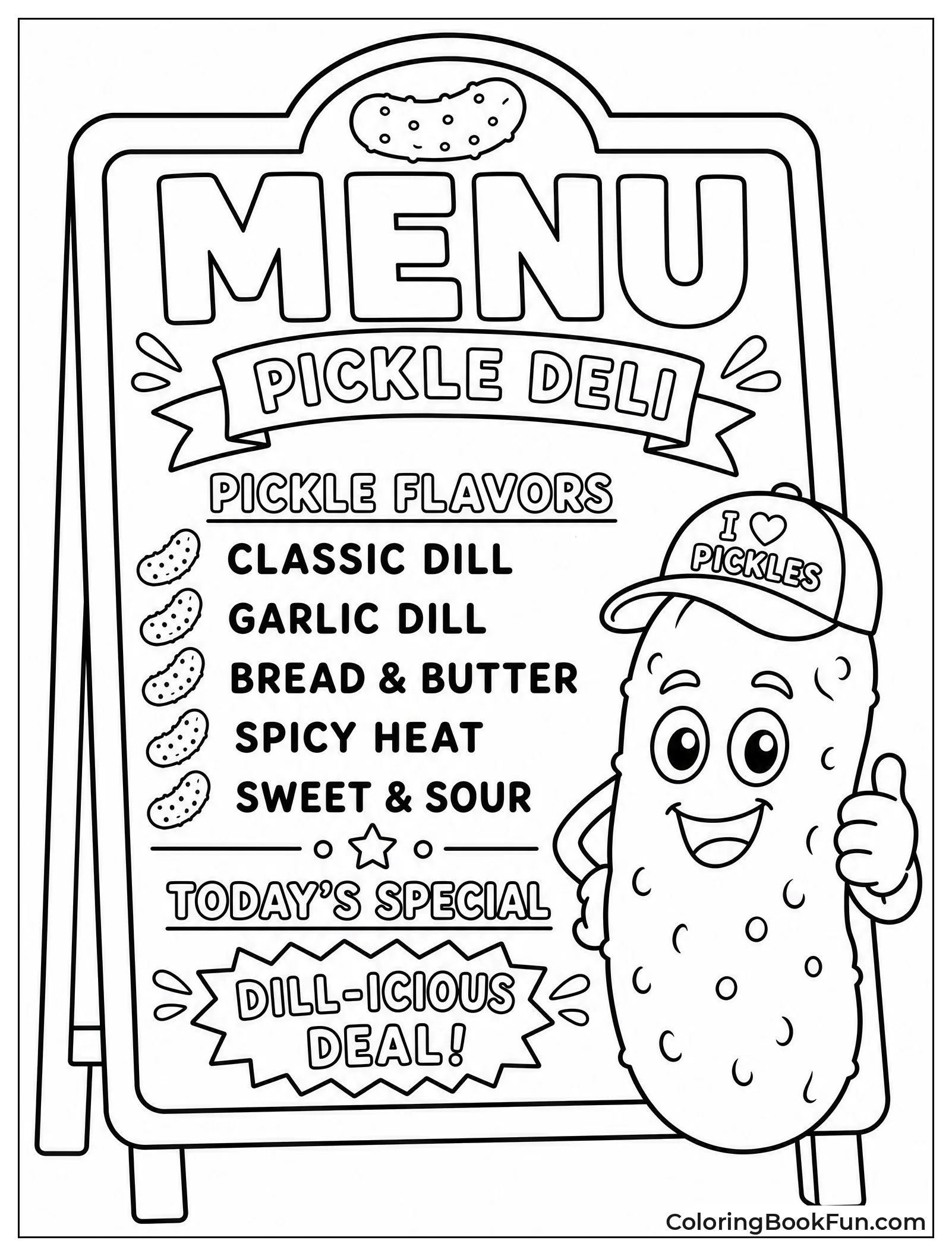 Menu Board Listing Pickles