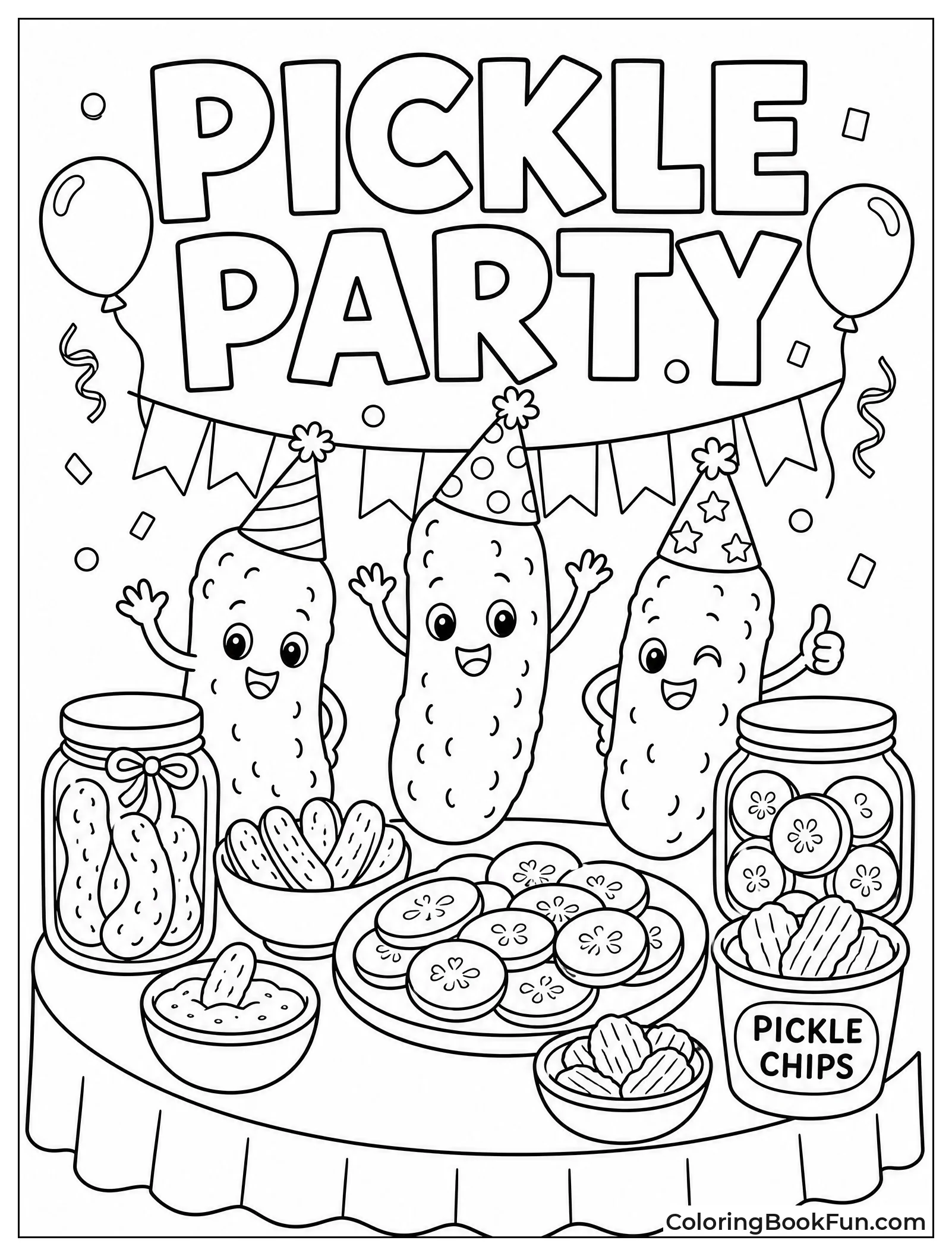 Festive Table Full of Pickles