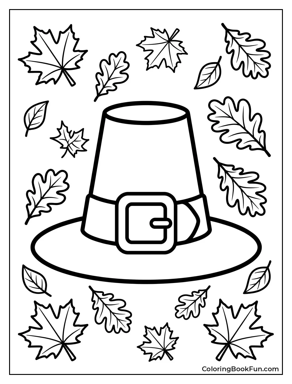 Pilgrim Hat with Falling Leaves