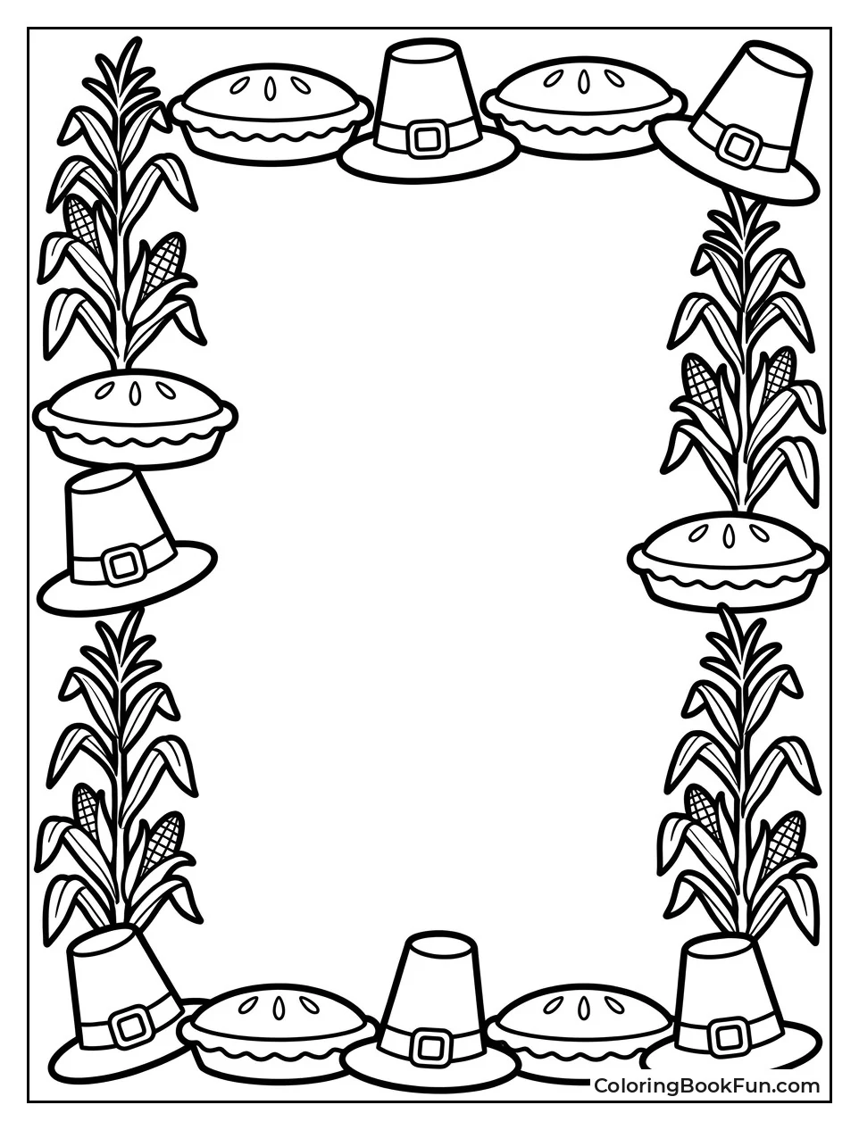 Corn and Pie Border Design
