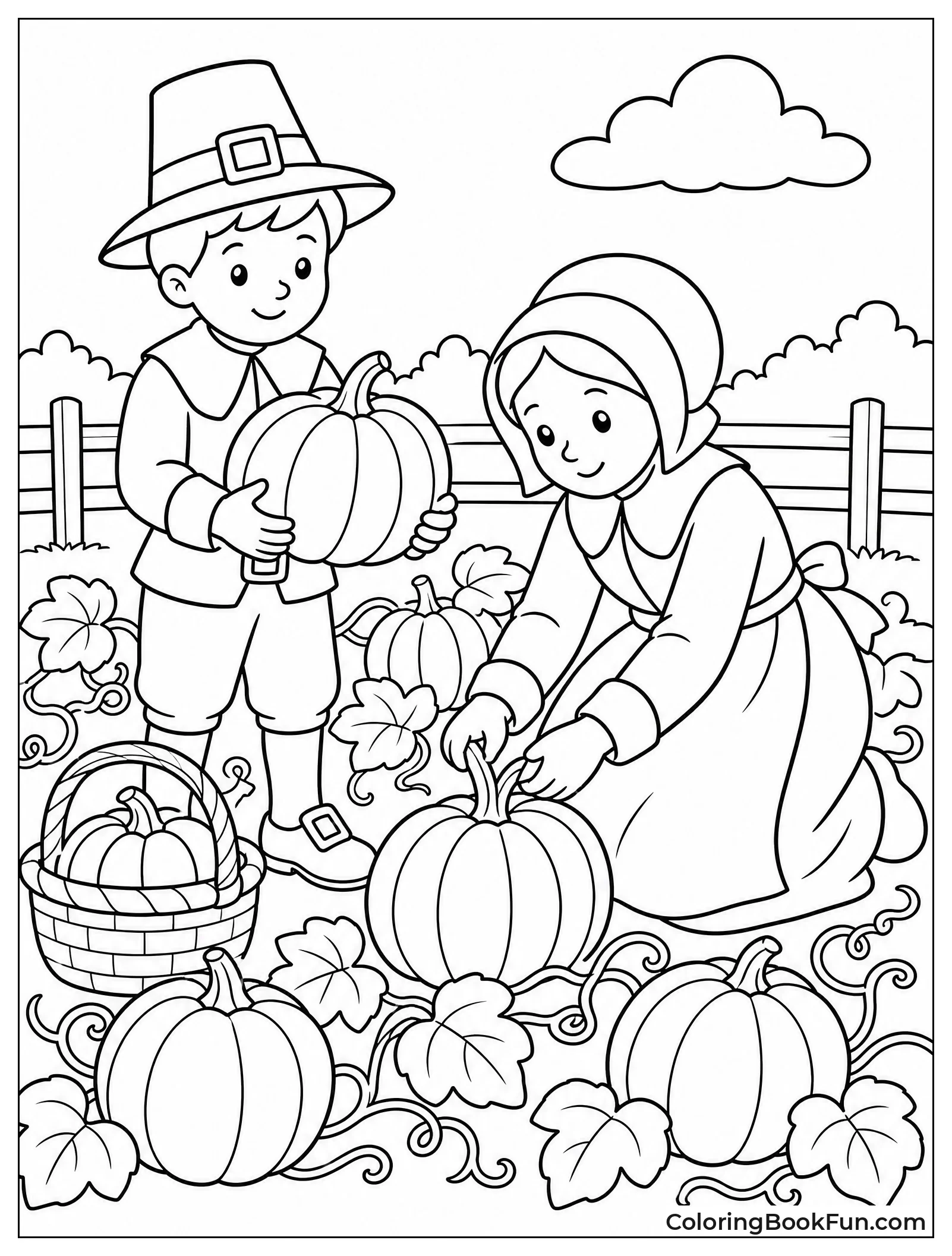 Harvesting Pumpkins from the Field