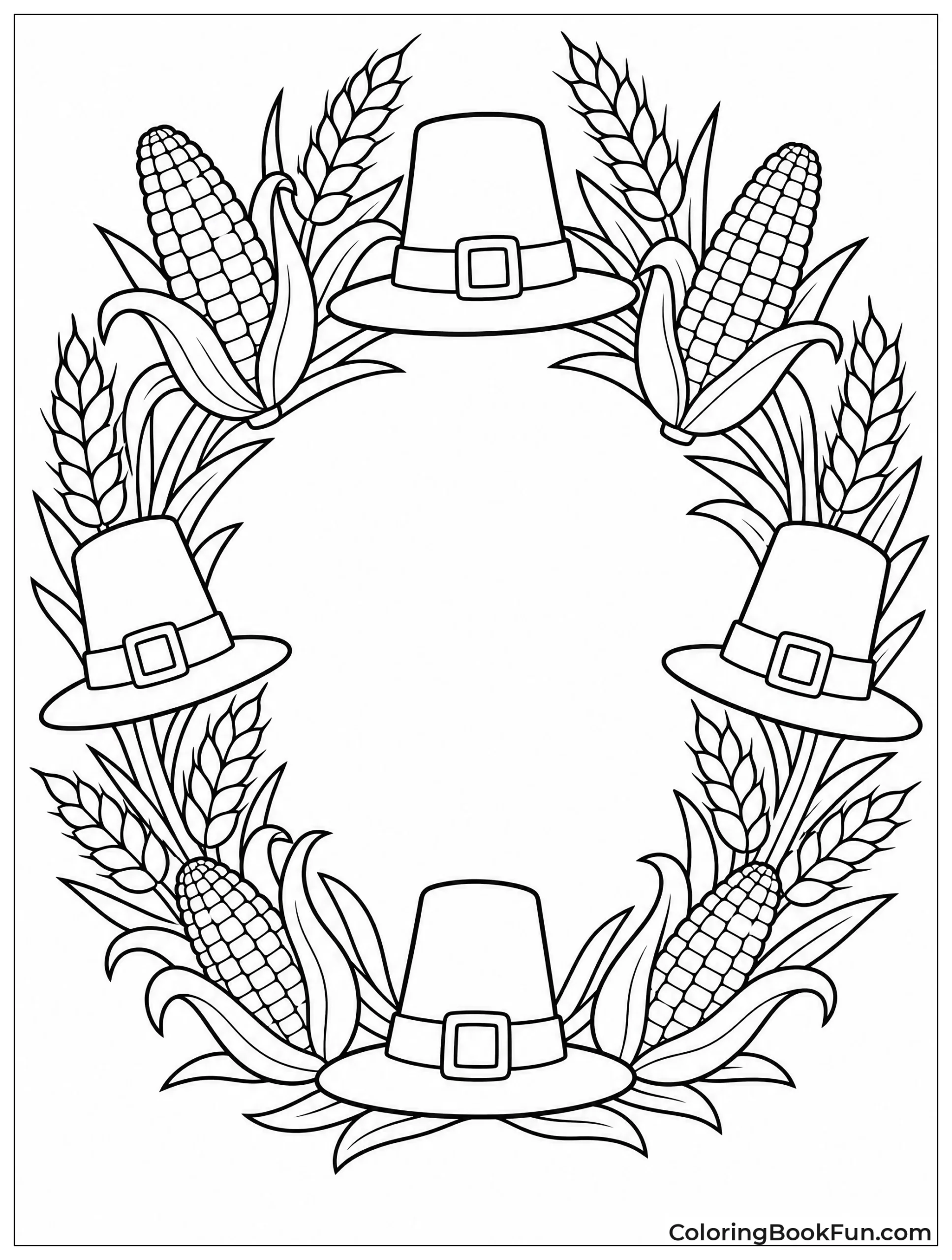 Wreath Made of Wheat and Corn