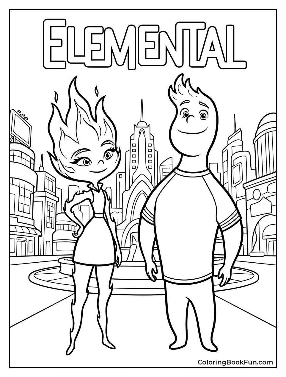 Pixar Elemental Characters to Draw