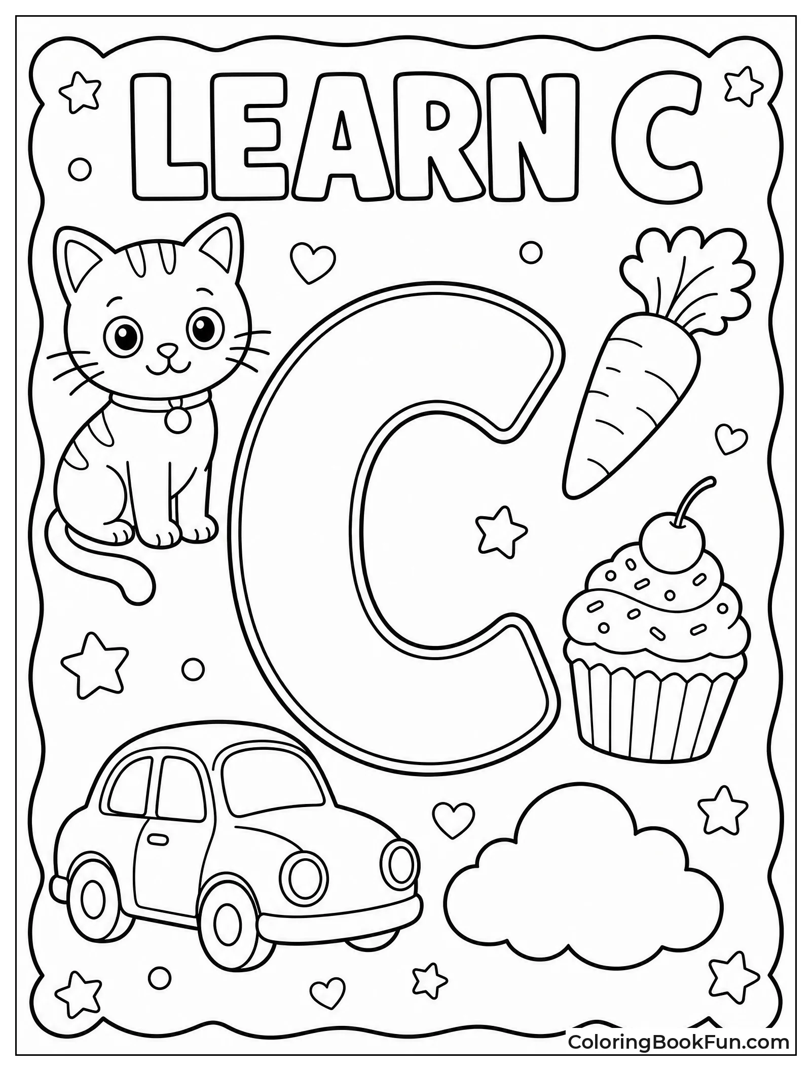Colorful Poster with Big C