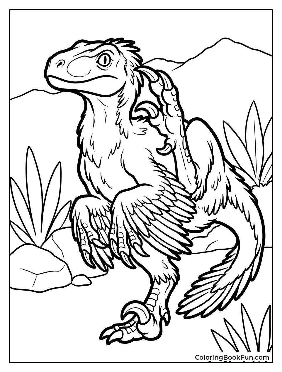 Raptor Grooming with Its Claw
