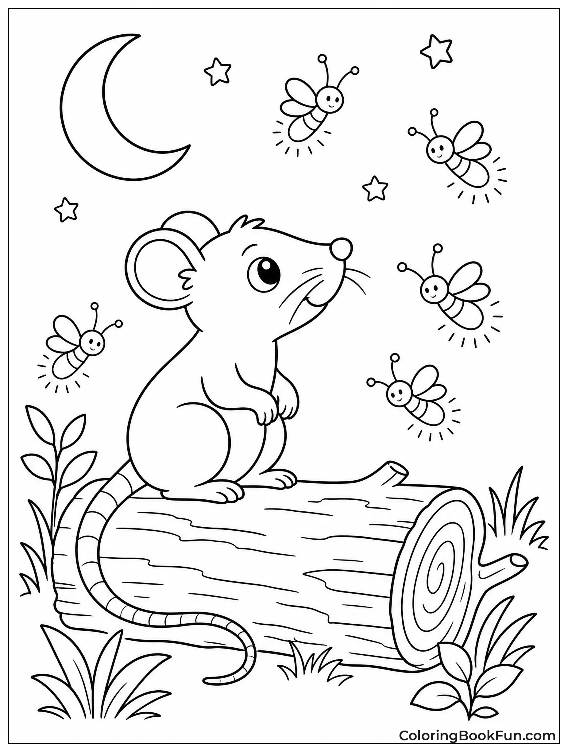 Rat Watching Fireflies at Night