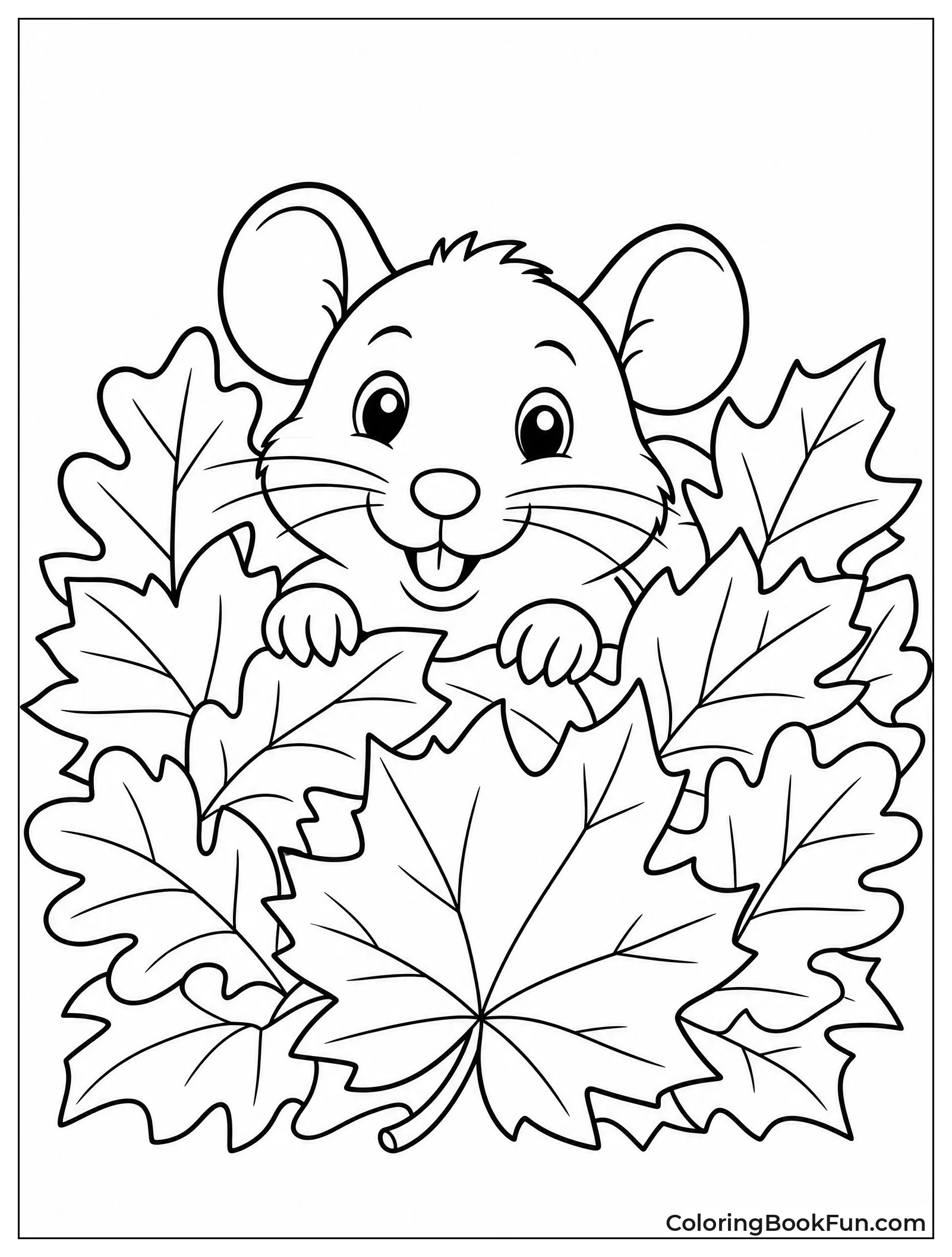 Rat in a Leaf Pile