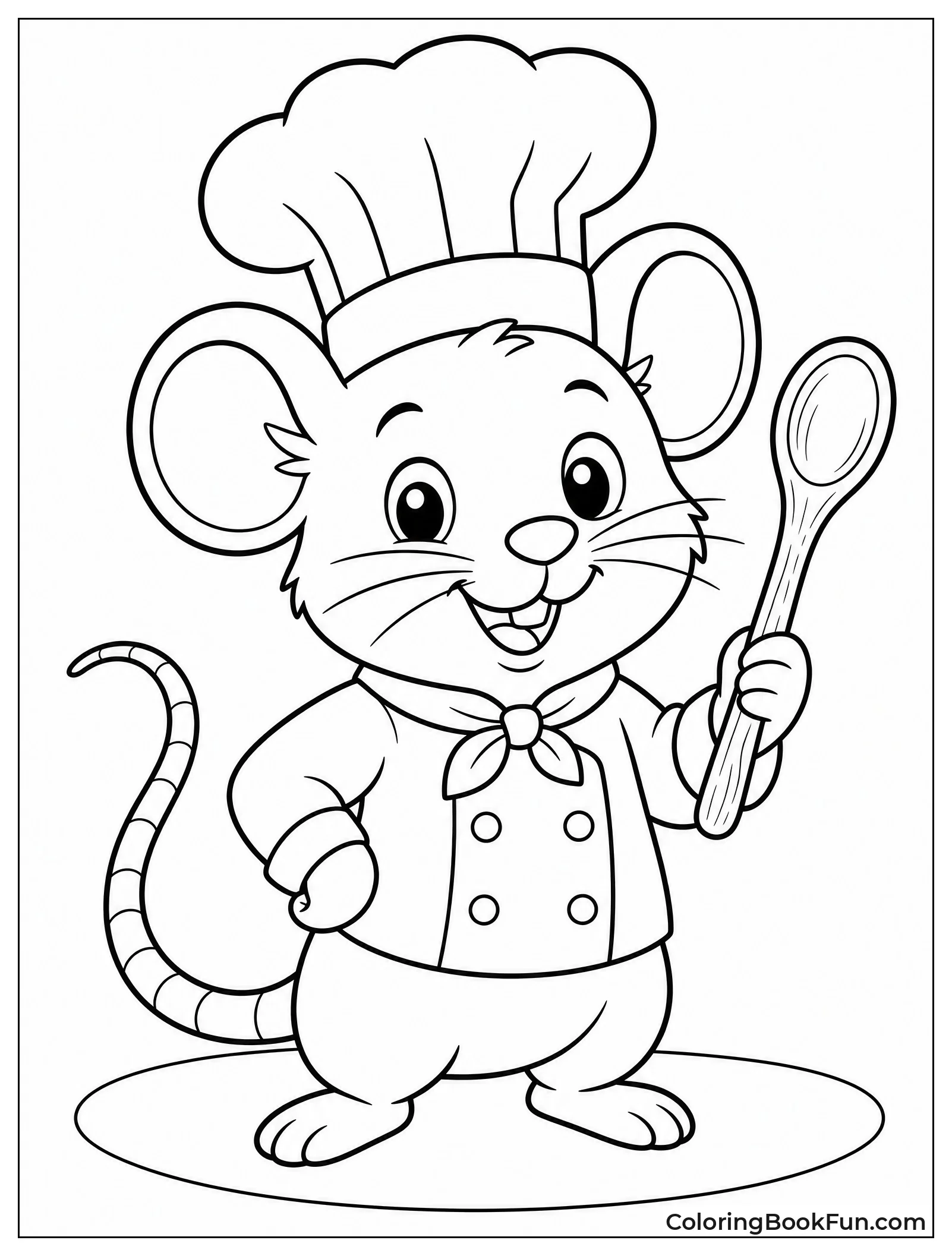 Rat Chef Holding a Spoon