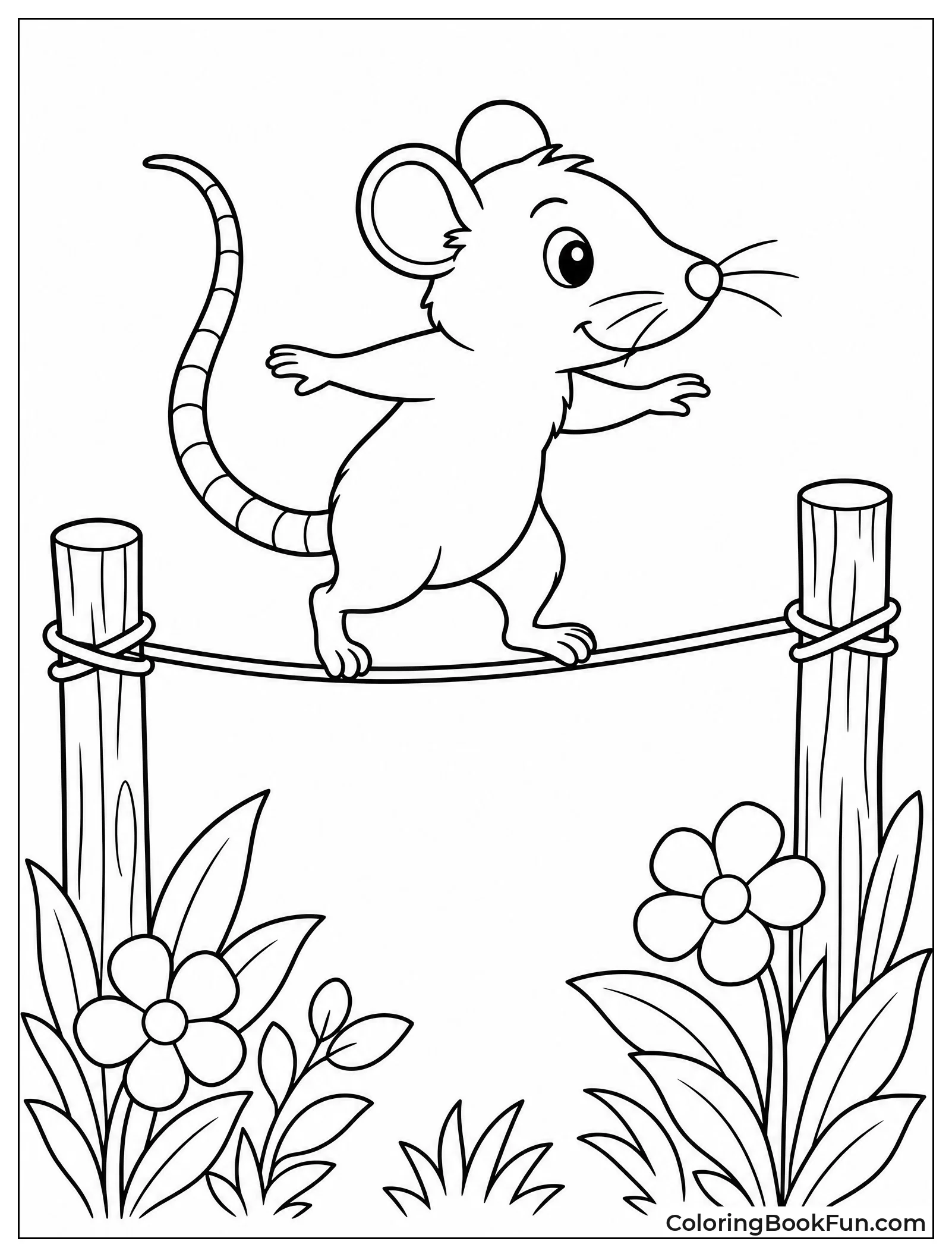 Rat Walking on a Wire