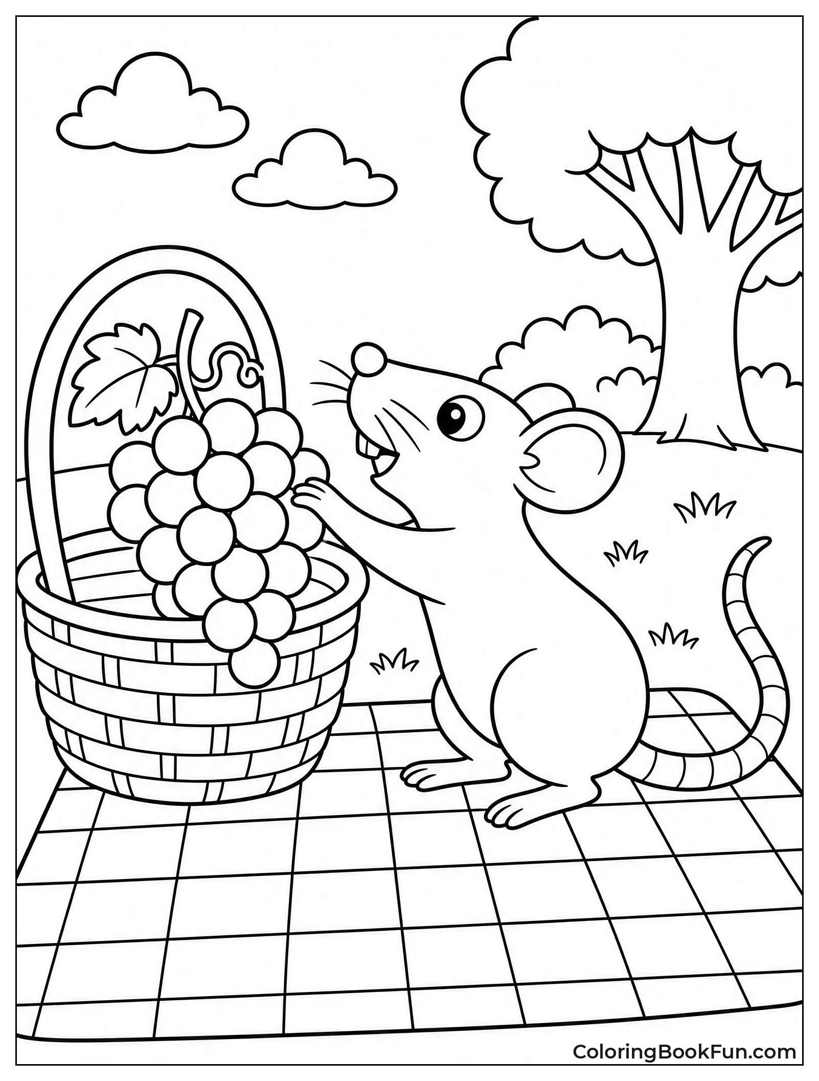 Rat Reaching for a Grape