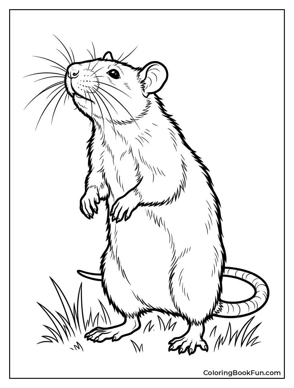 Rat Standing on a Rock