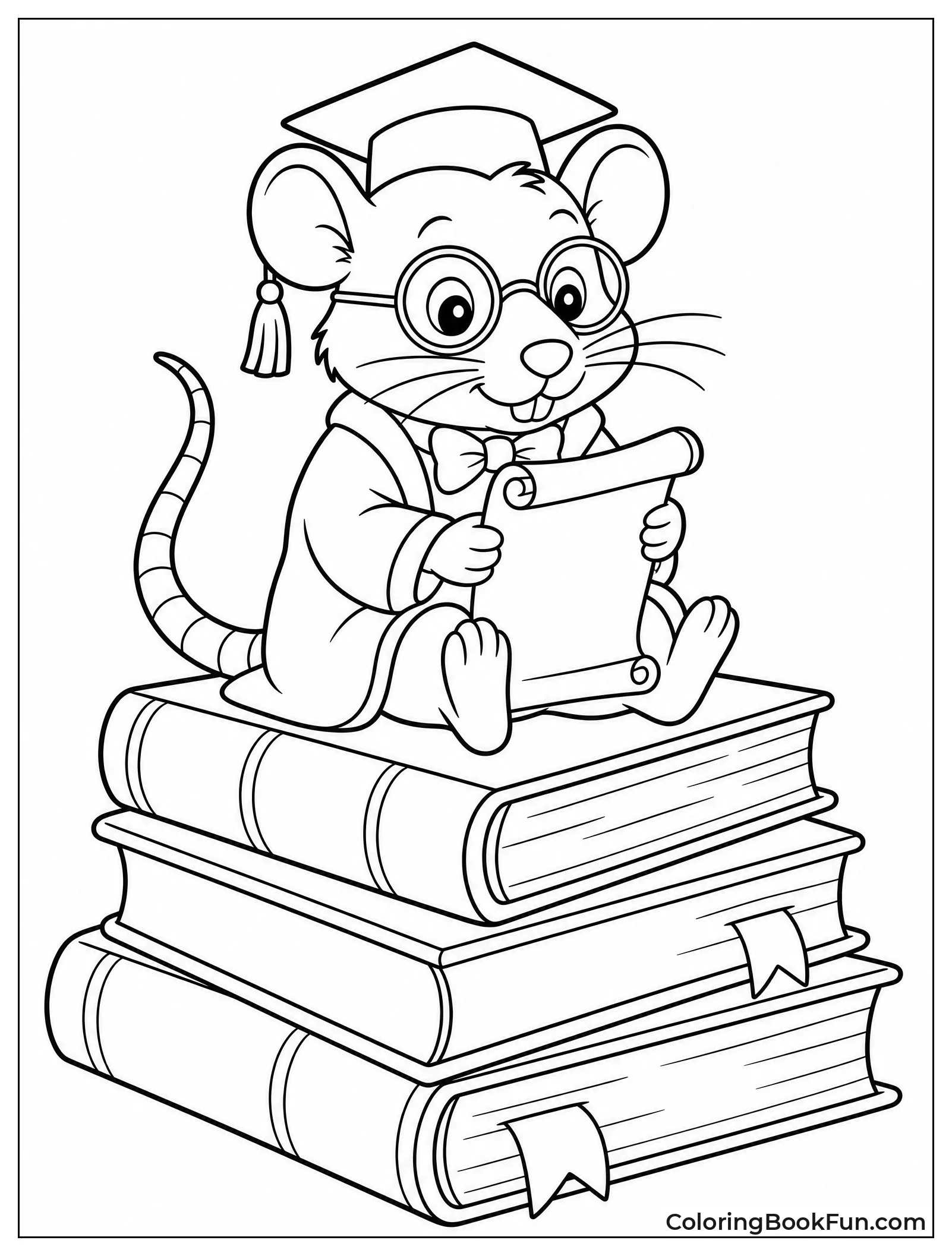 Rat Reading a Book