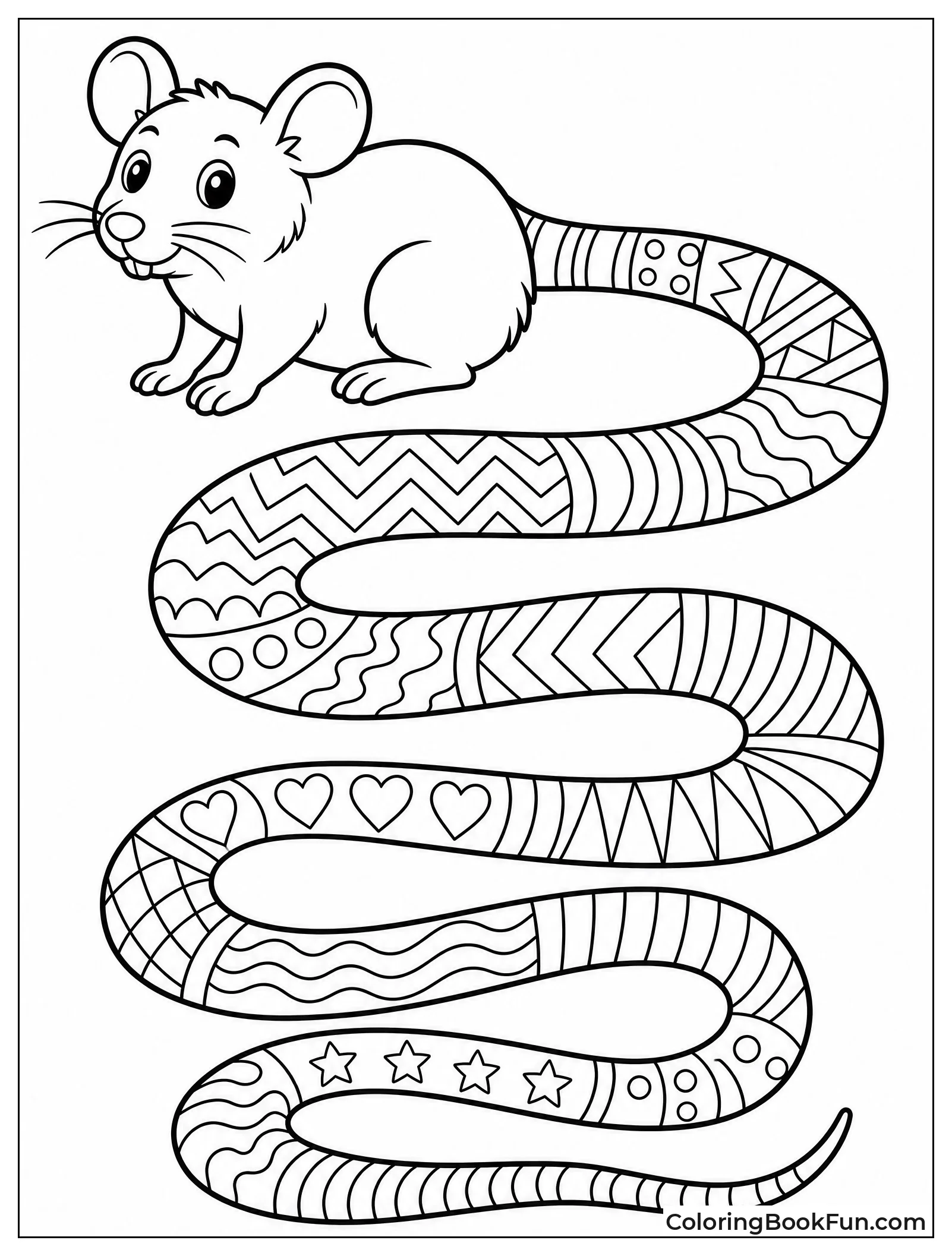 Rat Tail with Patterns