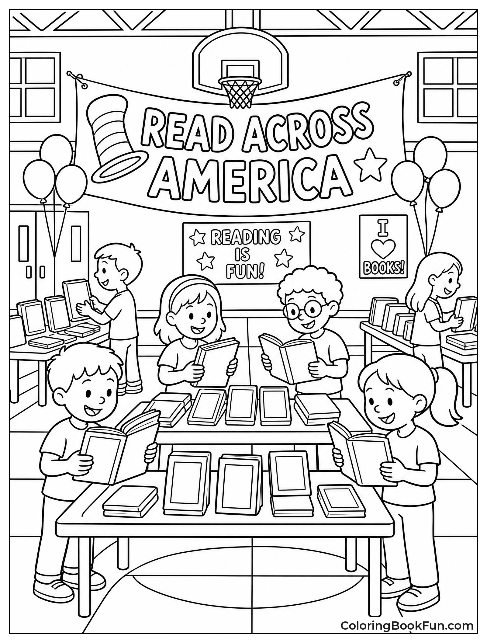 Kids Browsing Books at Fair