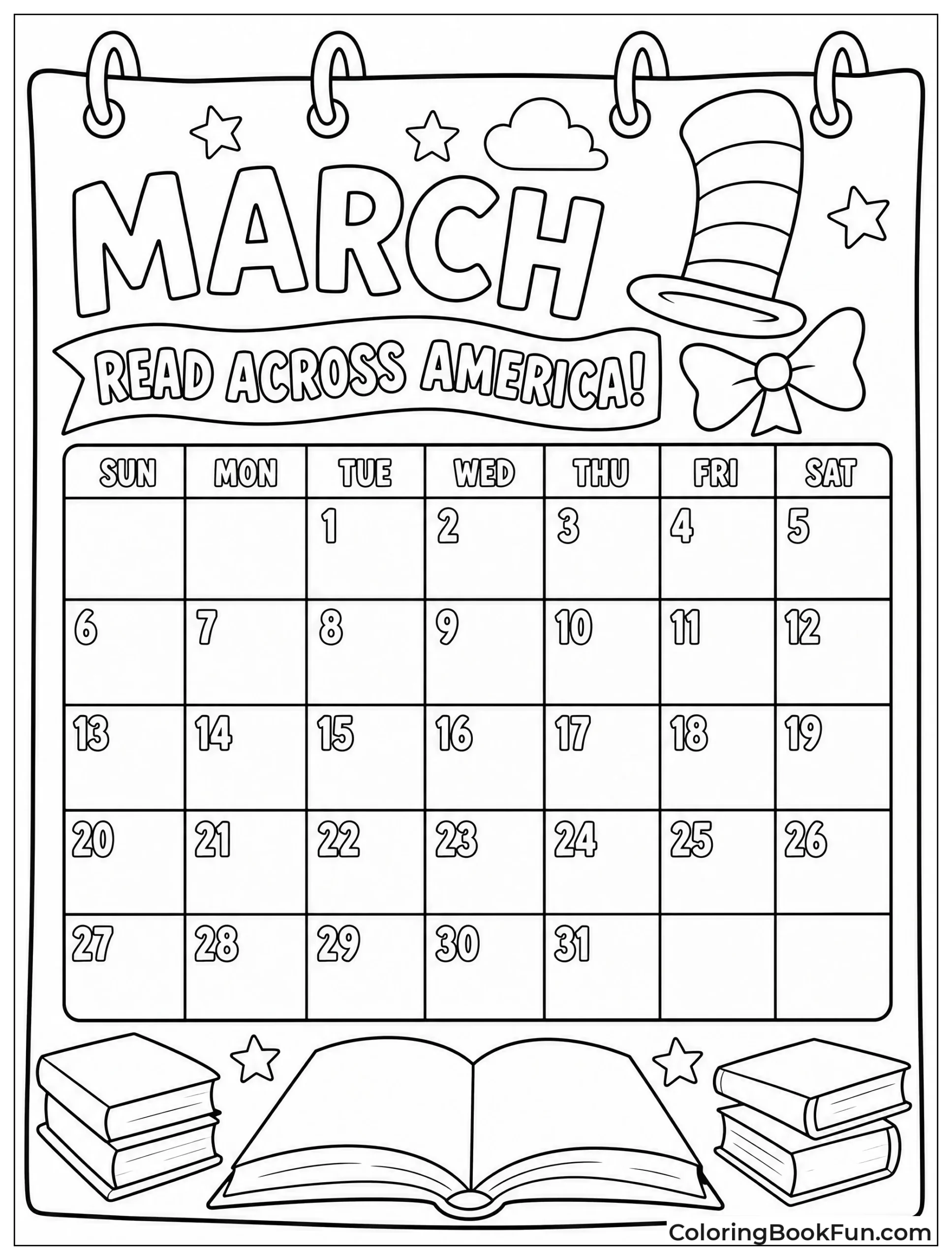 Calendar Counting Down to Reading Day