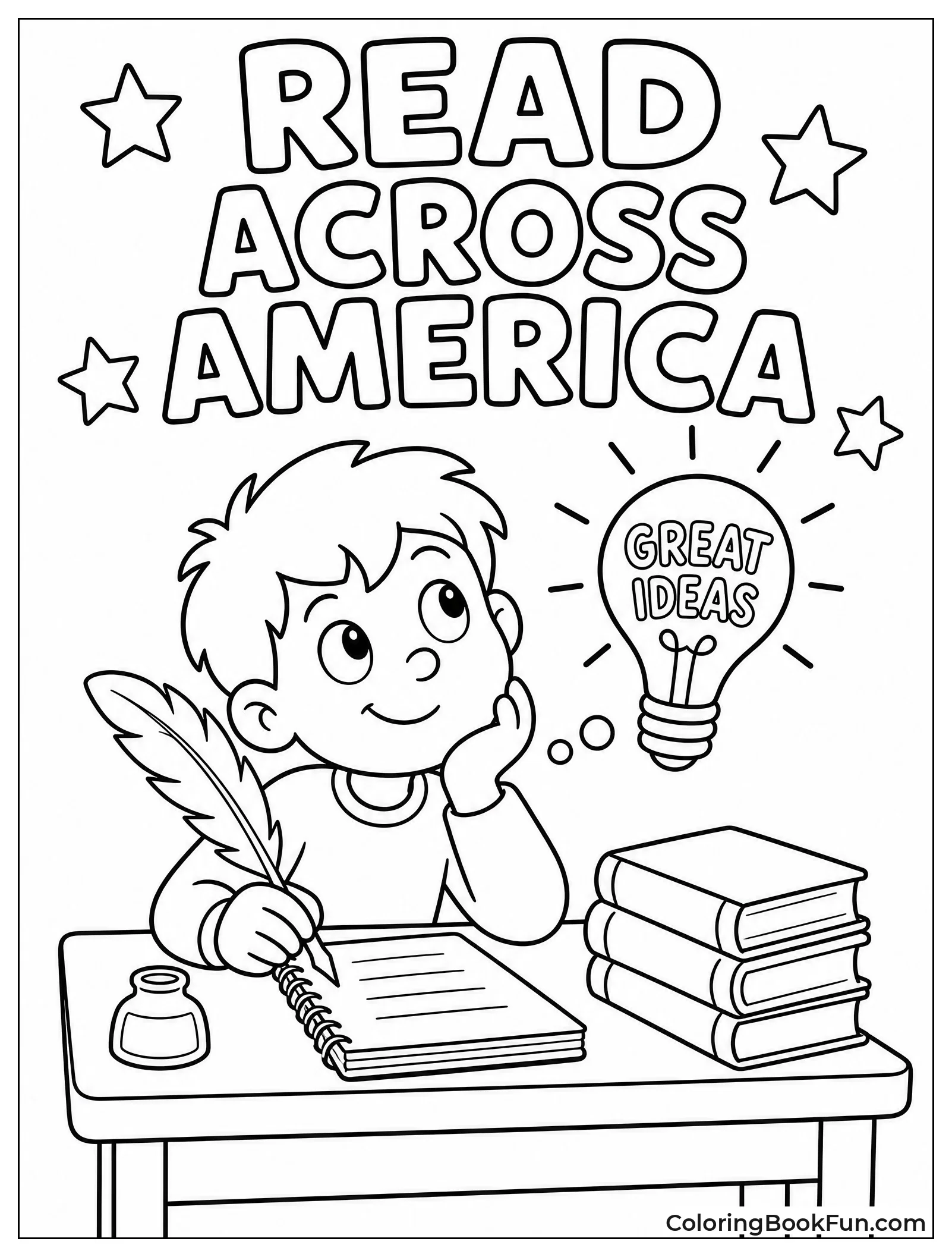 Child Getting Great Writing Idea