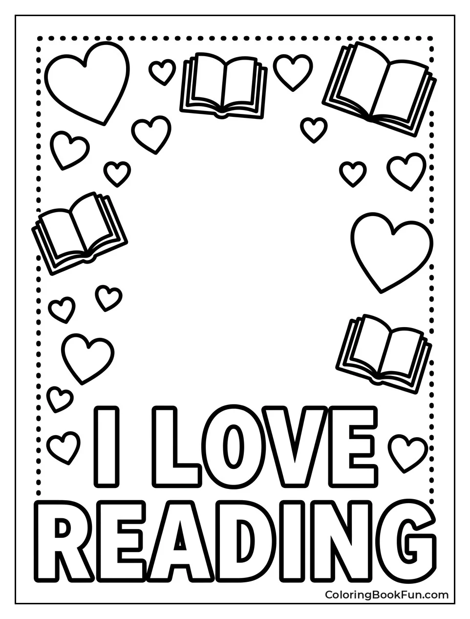 Greeting Card Saying I Love Reading